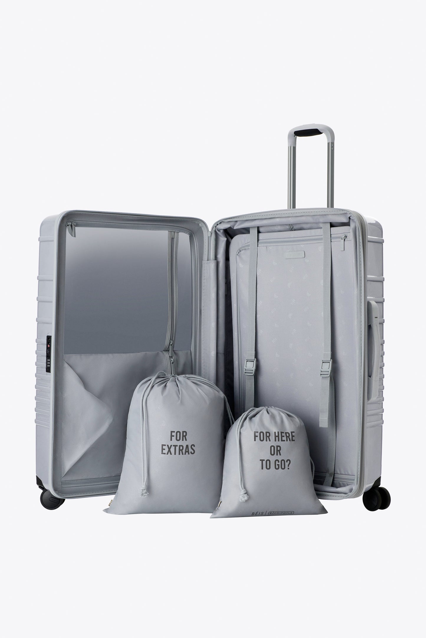 BÉIS x Chipotle The Large Check-In Roller in Glossy Foil