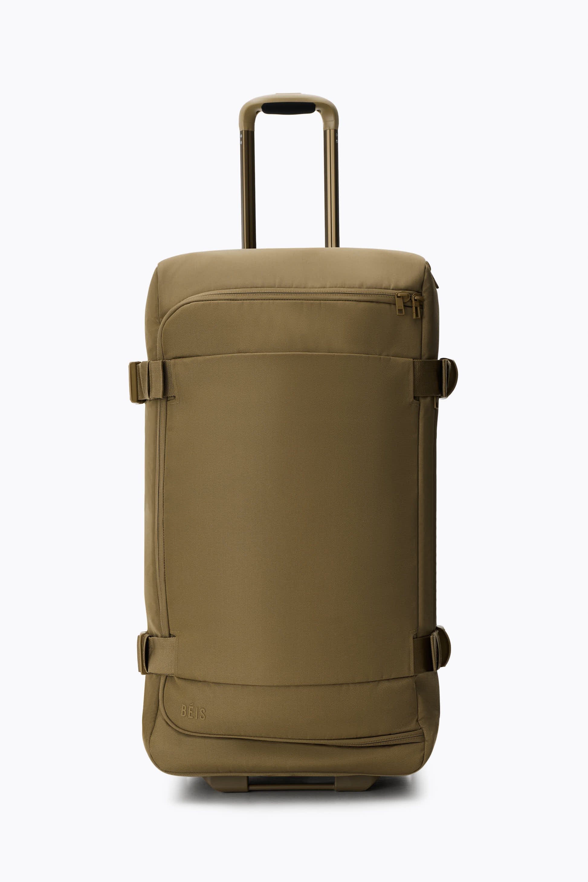 duffel bag travel wheels BÉIS 'The Pro-Rolling Duffle Check-In' in Khaki
