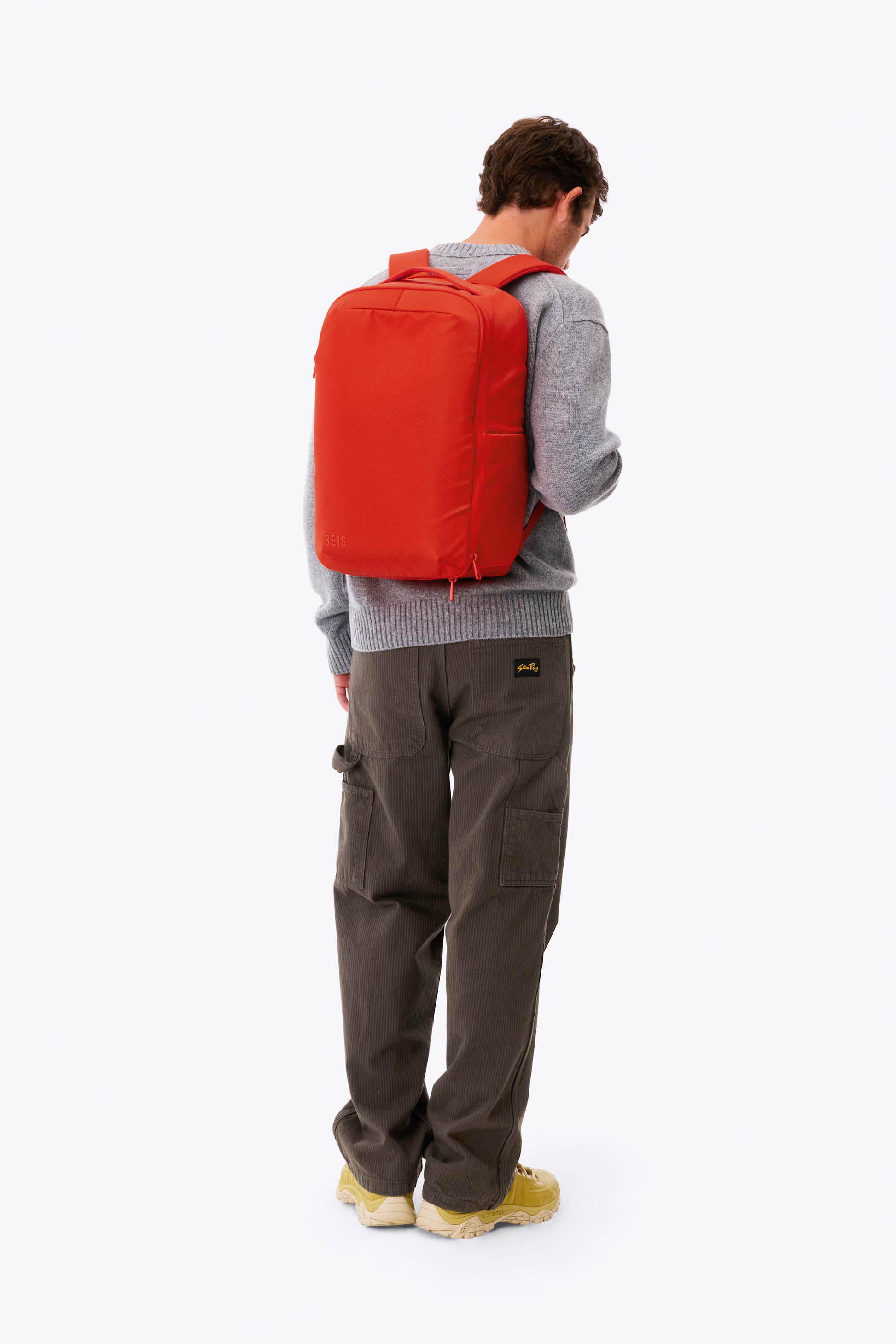 beis backpack travel BÉIS The Pro Travel Backpack in Red