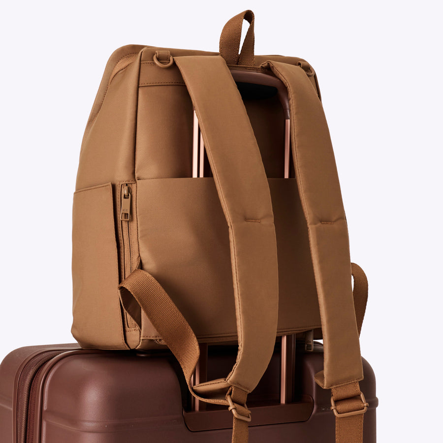 best faux leather diaper backpack The Everyday Diaper Backpack in Camel Vegan Leather