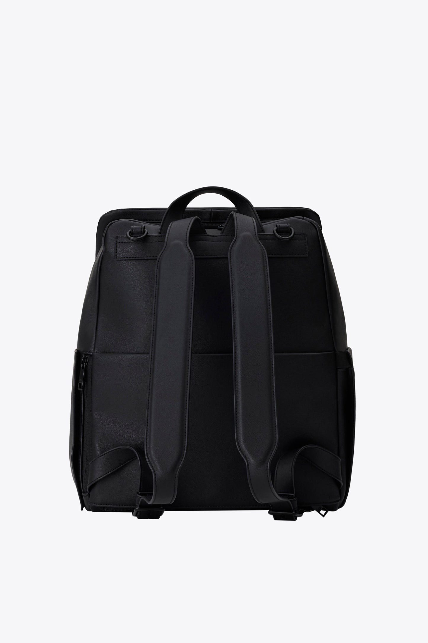 The Everyday Diaper Backpack in Black Vegan Leather