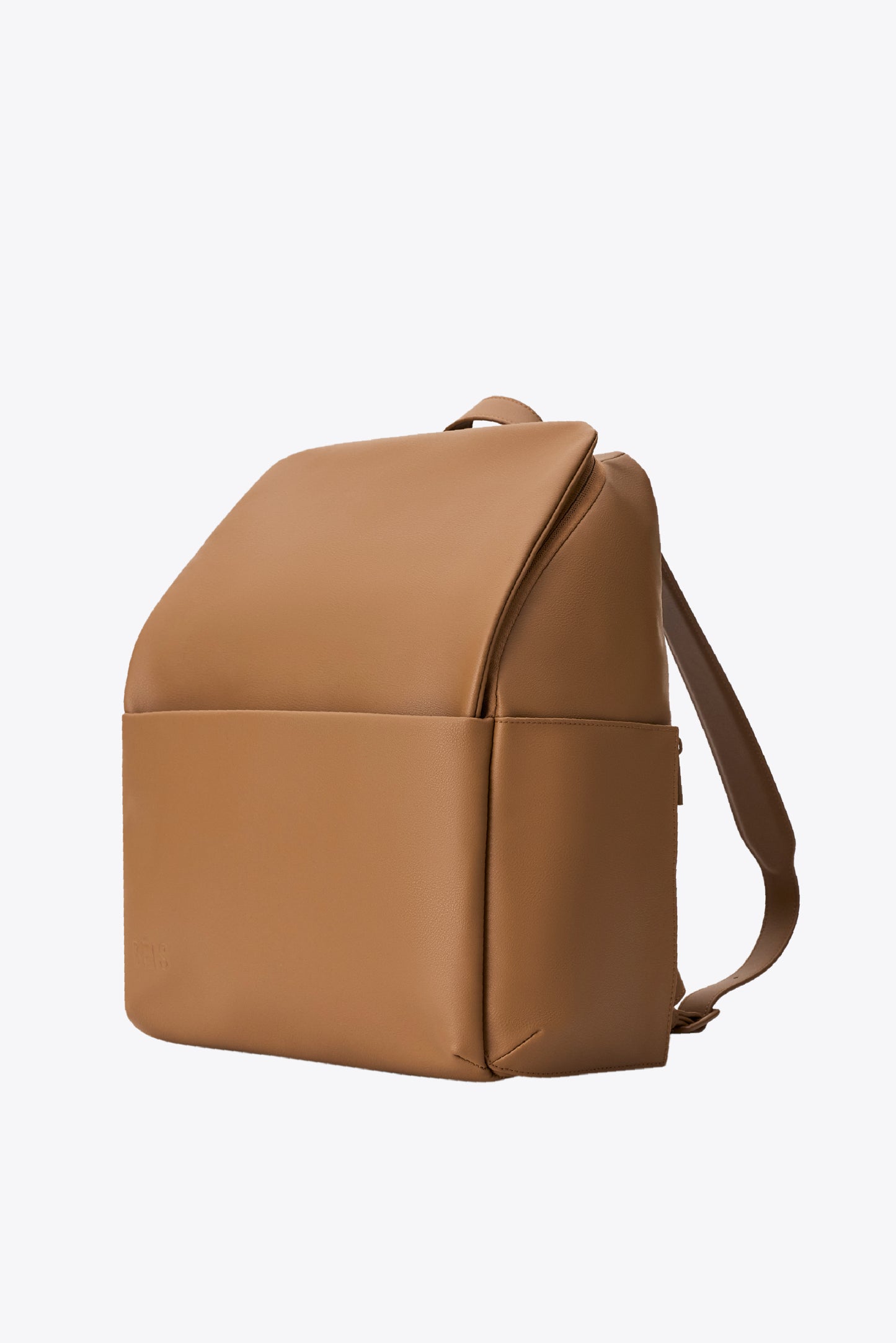 The Everyday Diaper Backpack in Camel Vegan Leather