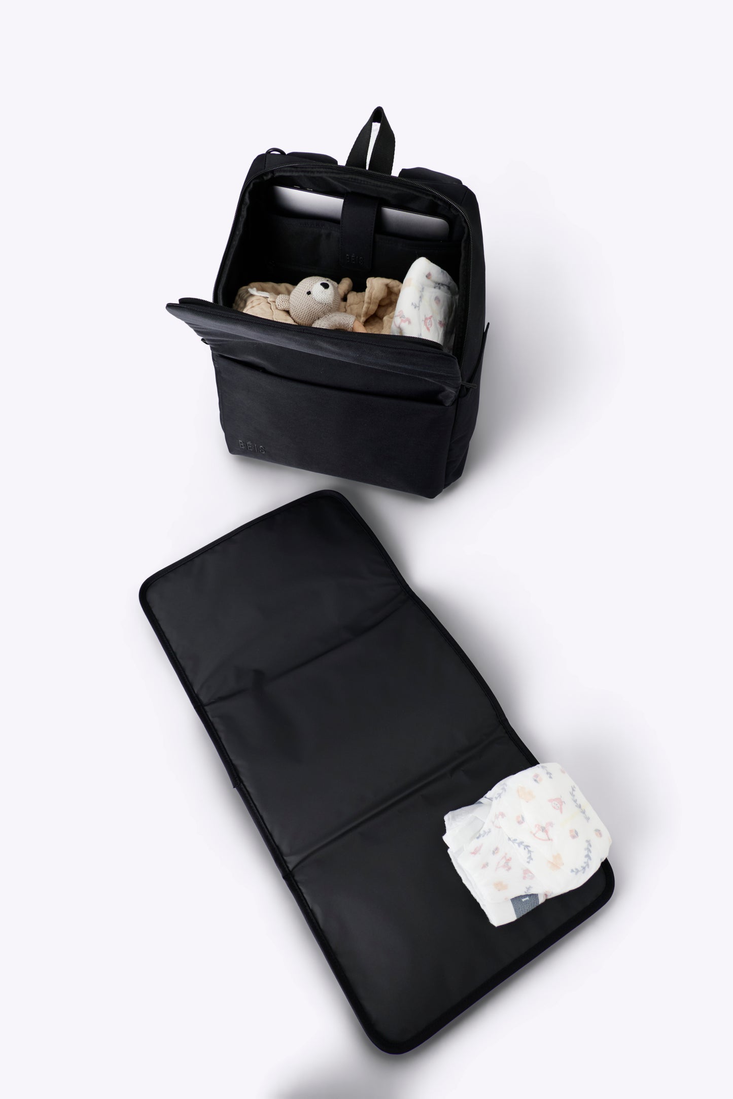 The Everyday Diaper Backpack in Black Nylon