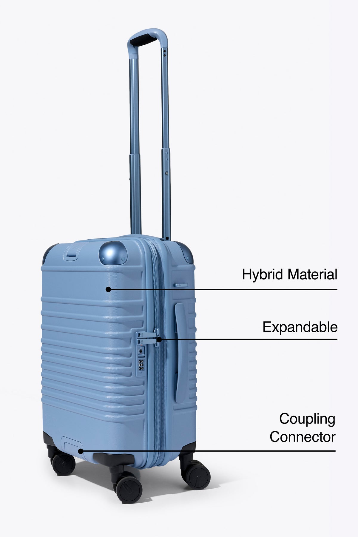 BÉIS ‘The Hybrid Carry-On Roller’ in Dusty Blue - Blue Hybrid Carry-On ...