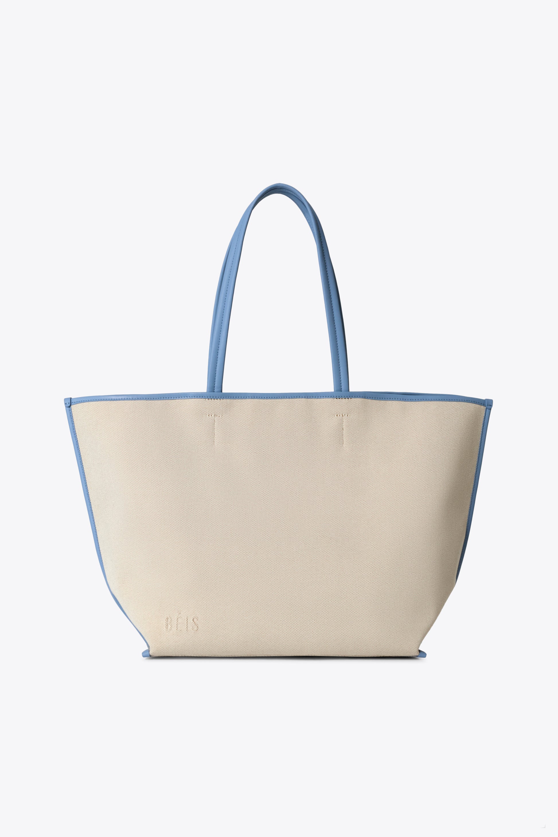 canvas travel tote bags BEIS The Leather Trim Tote