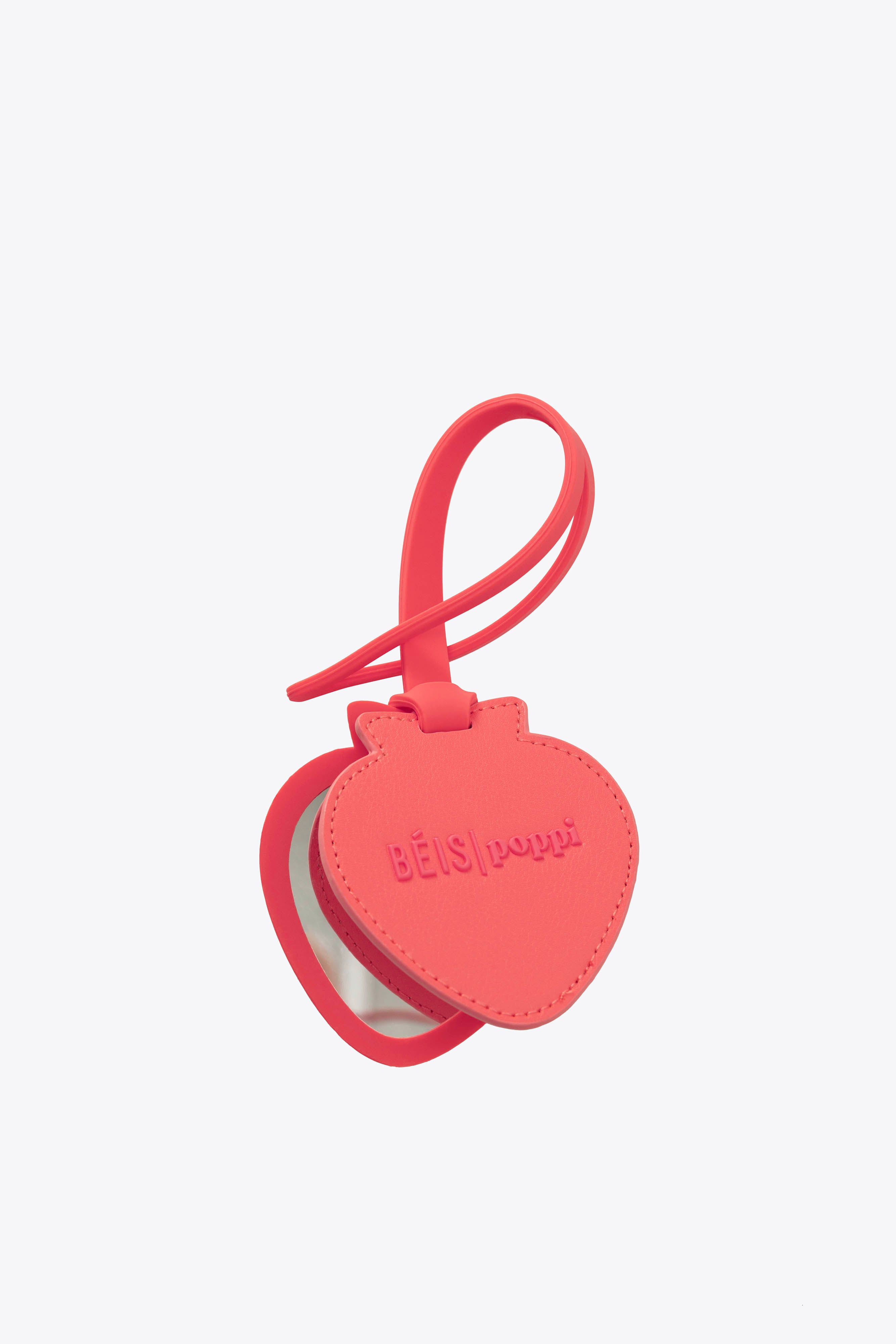 BÉIS x poppi The Mirror Bag Charm in Strawberry