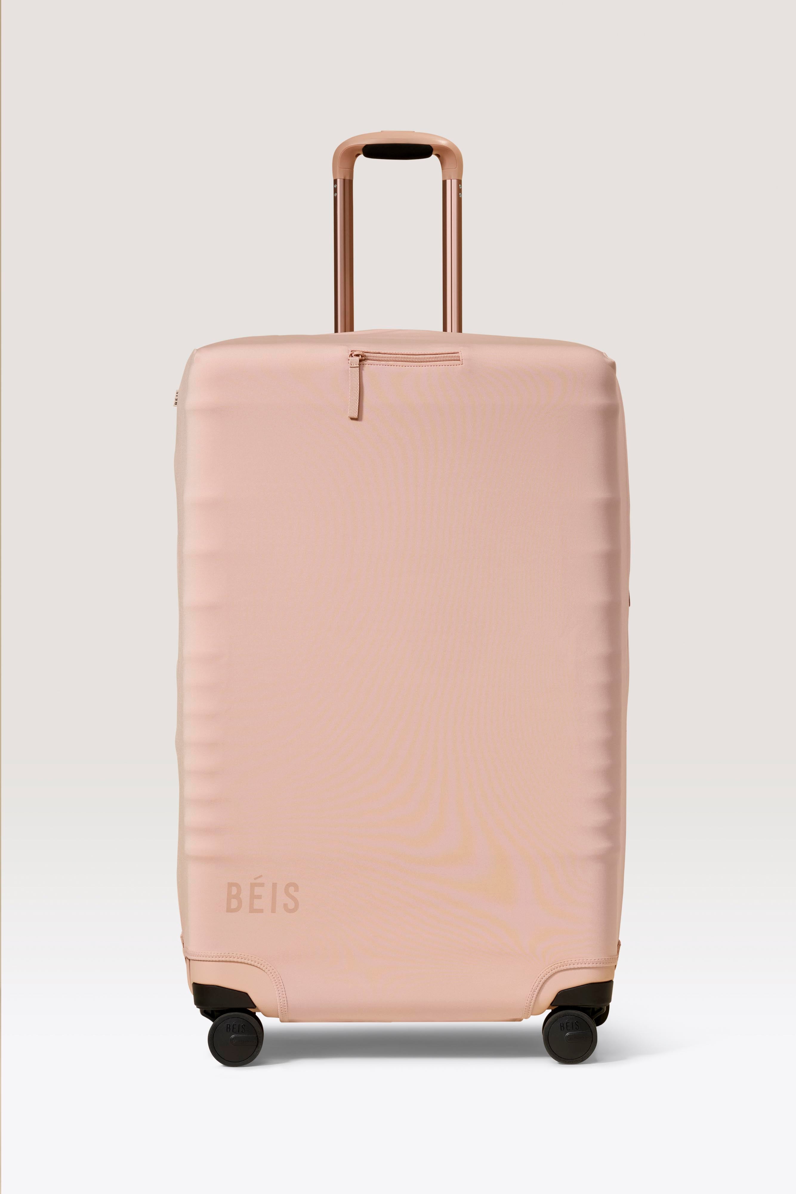 BÉIS 'The Large Check-In Luggage Cover' in Atlas Pink - Pink 29