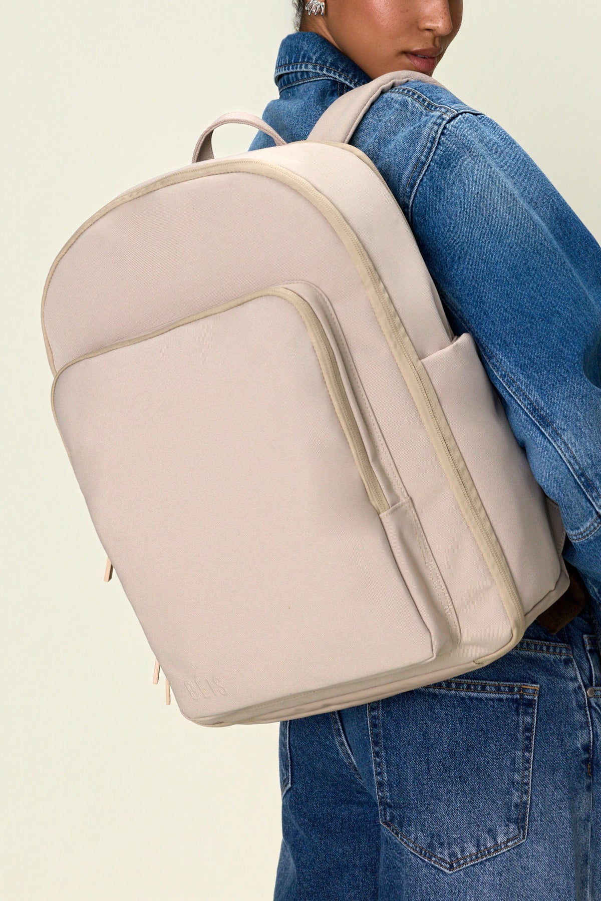BÉIS ‘The Backpack’ in Beige - Beige Travel & Laptop Backpack