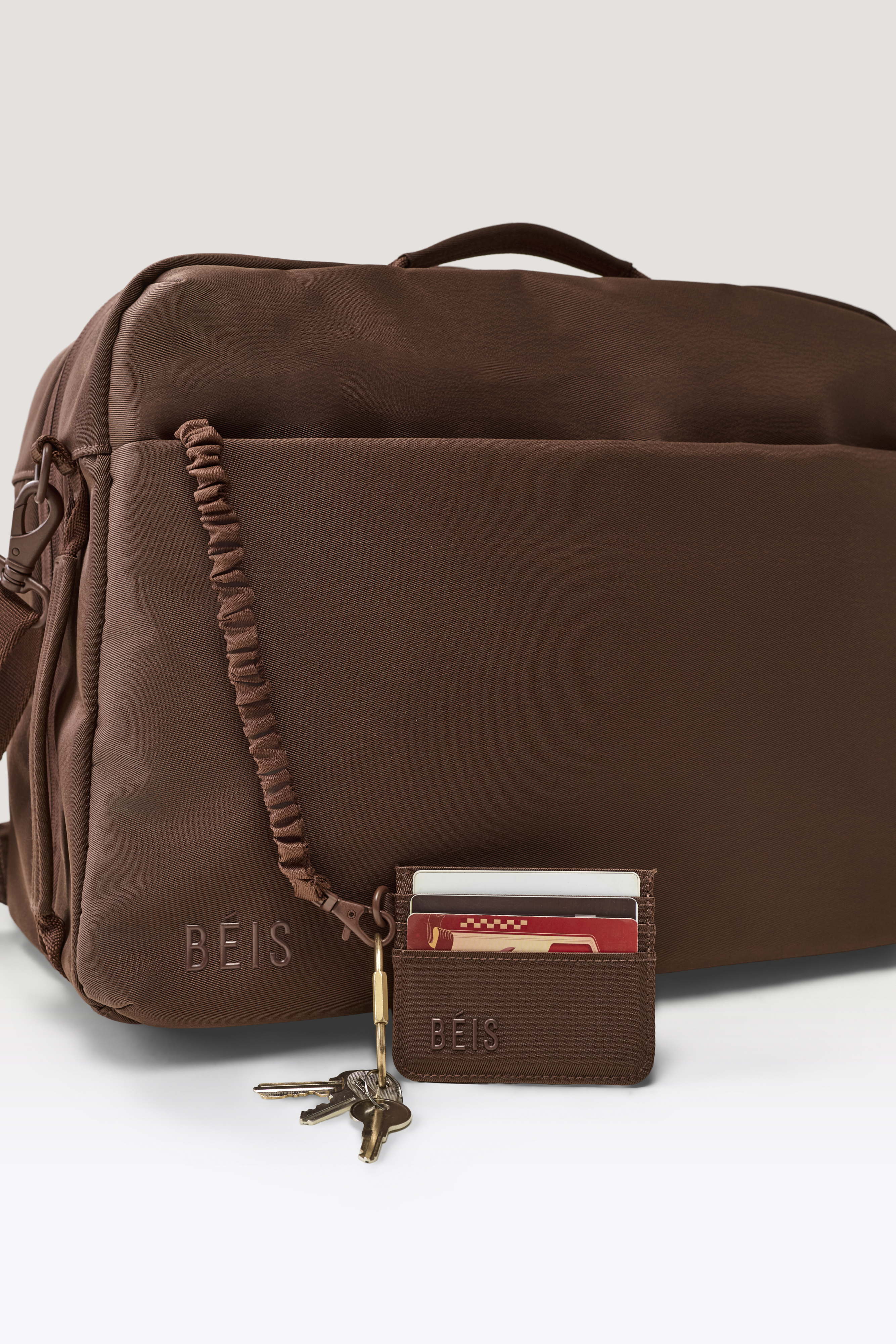 OVY GHbM TAILORED SETUP+BAG ブラウン M BÉIS 'The Ultimate Travel Duffle' in Maple - Brown Duffle Bag