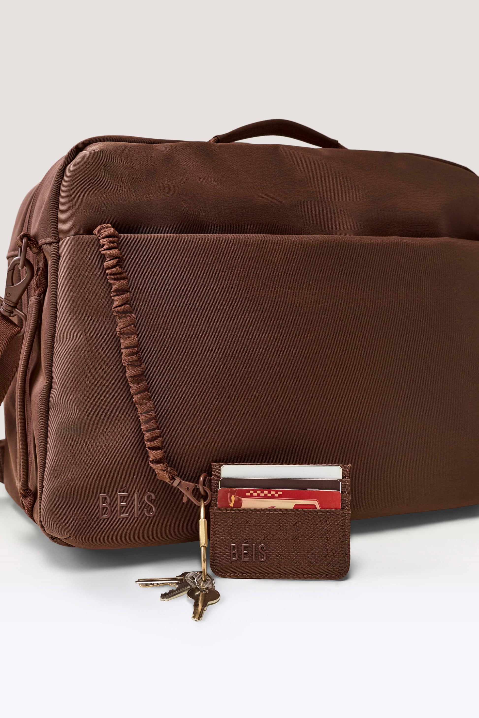crossbody travel duffle bag Brown Leather Via, Dark Coffee 7.75L X 5.25H X 4D. Quilted Duffel Bag for Women,