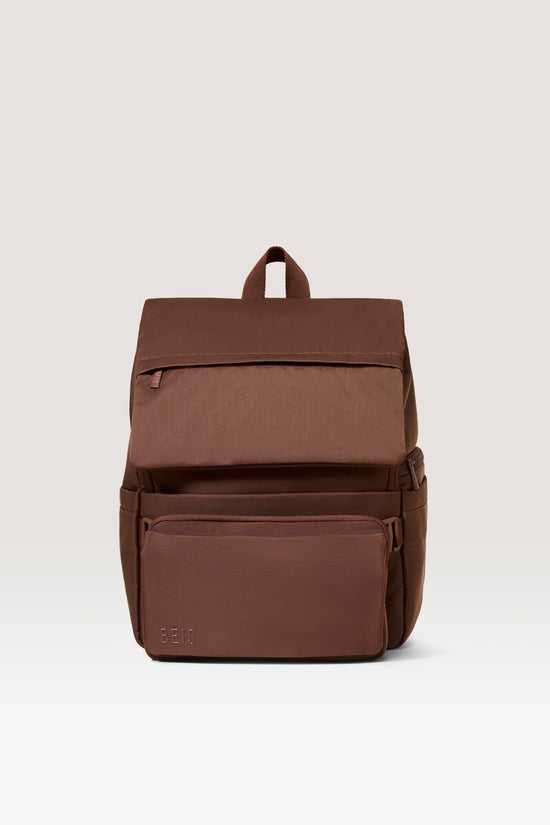 beis leather backpack BIS 'The Backpack' in Beige Designed to look like an everyday backpack first and a parent bag second BIS BEIS The Essential Mini
