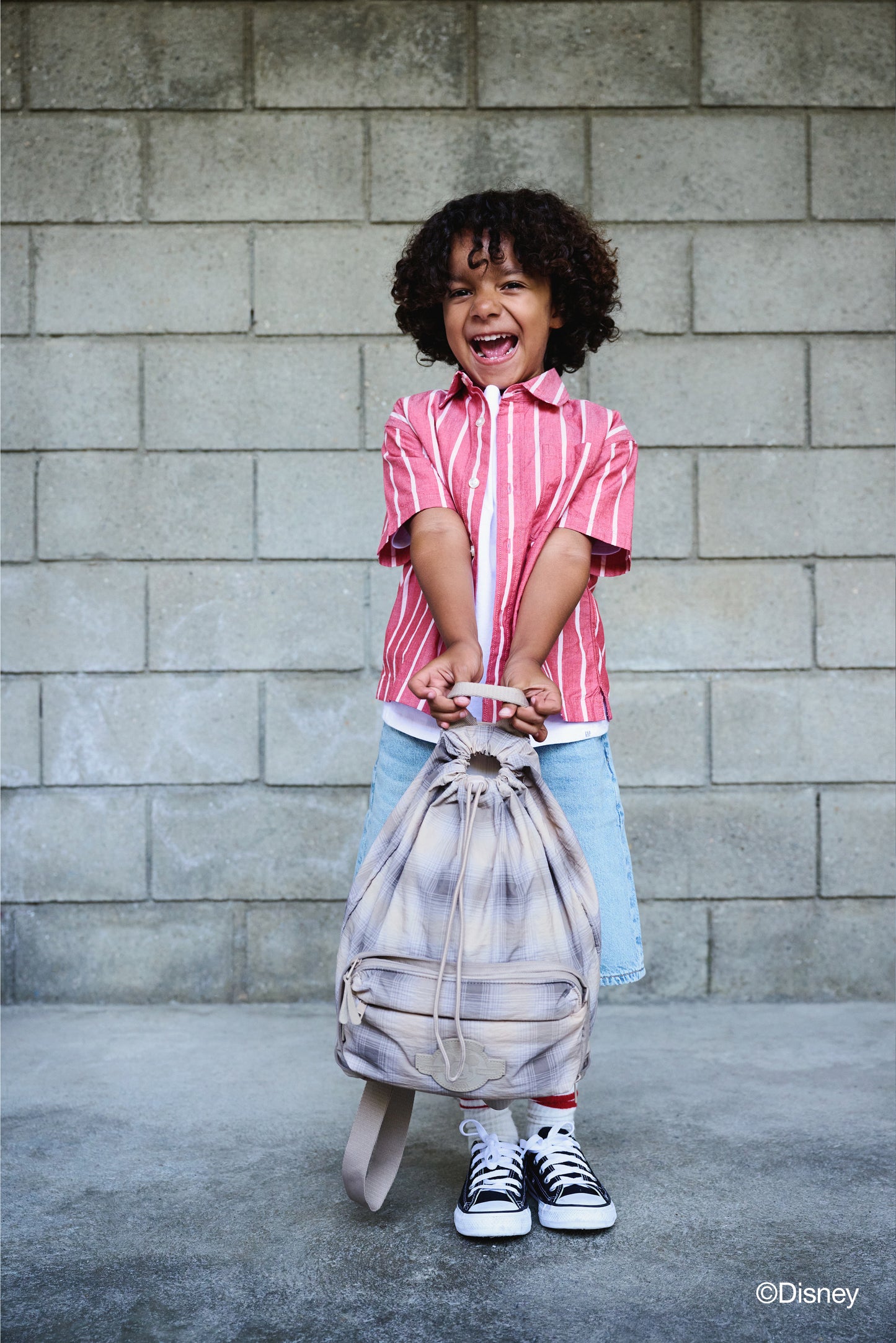 The Disney Compactible Backpack in Plaid