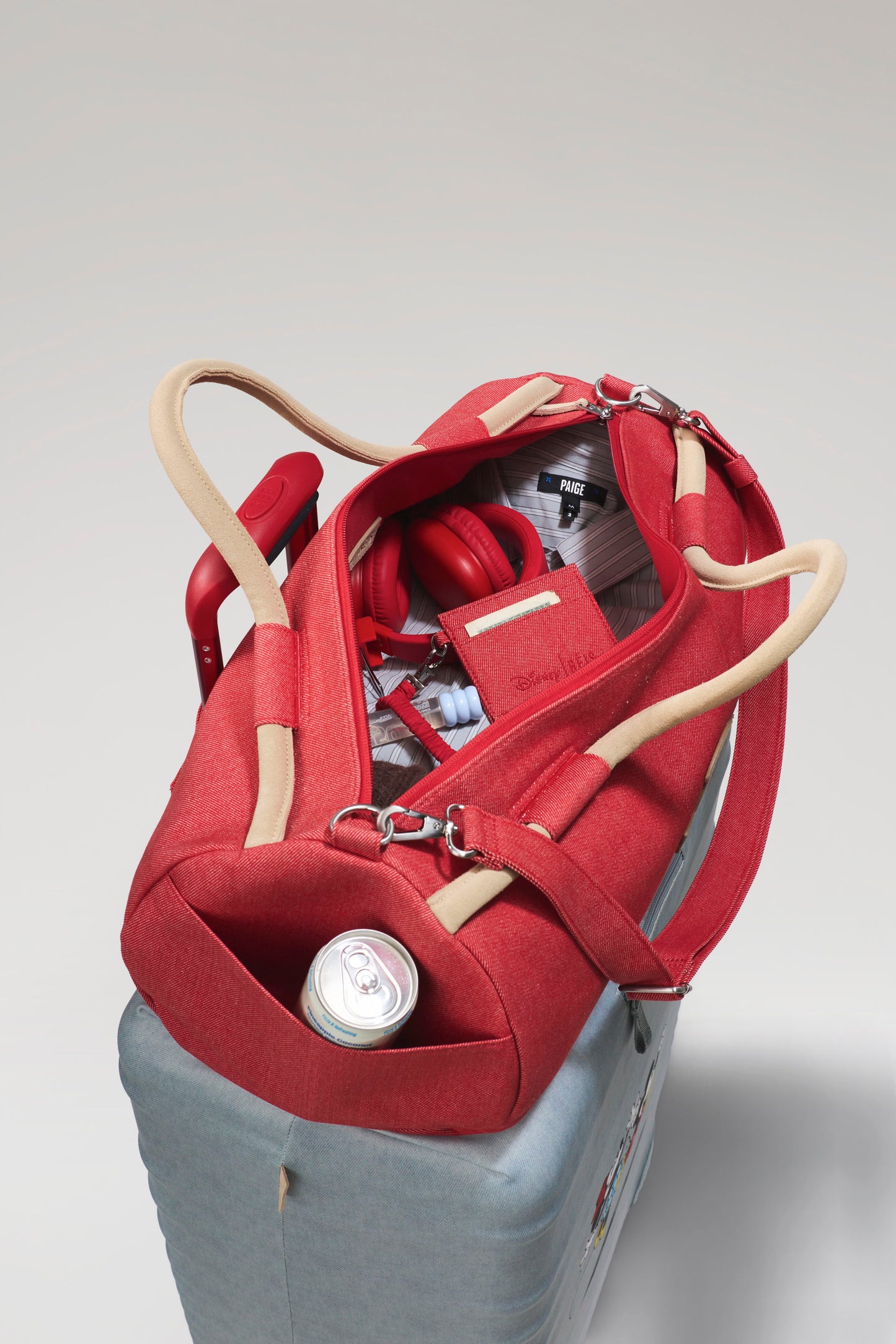 The Disney Large Duffle in Red Jeans
