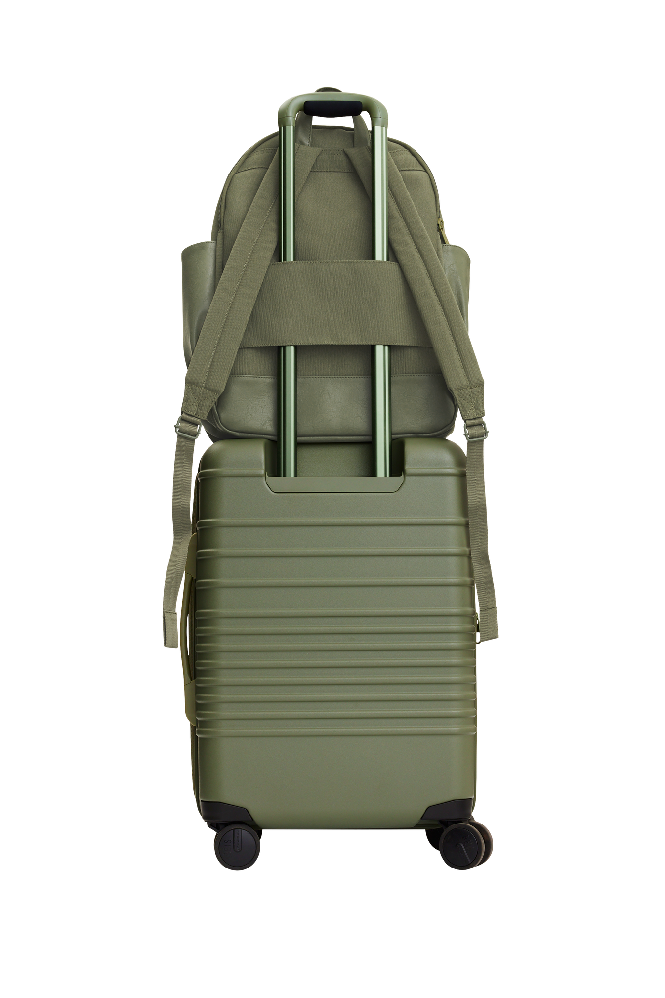BÉIS 'The Travel Backpack' in Olive - Olive Green Travel Backpack with ...