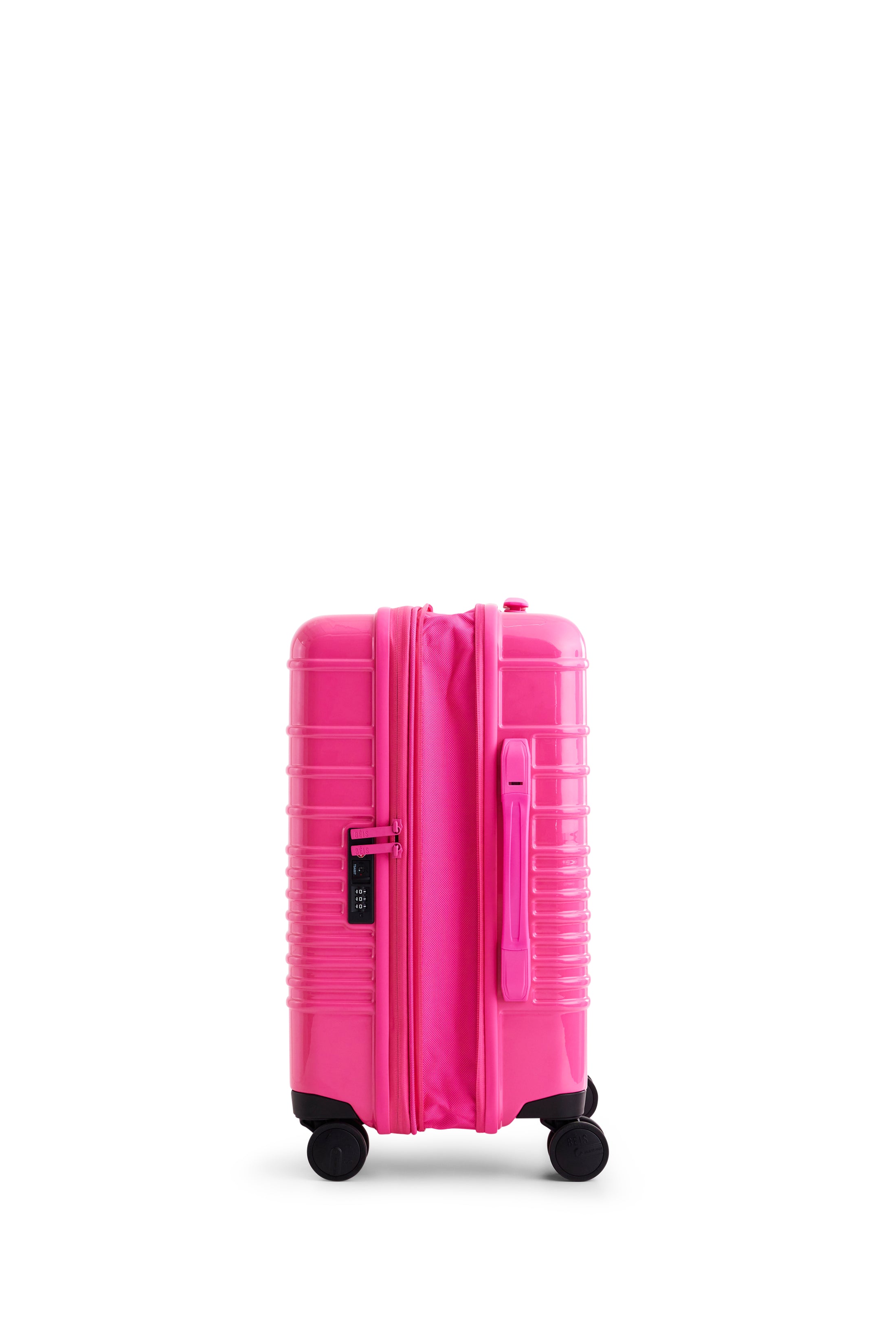 BÉIS 'The Carry-On Roller' in Barbie™ Pink - 21" Carry On Pink Luggage & Suitcases