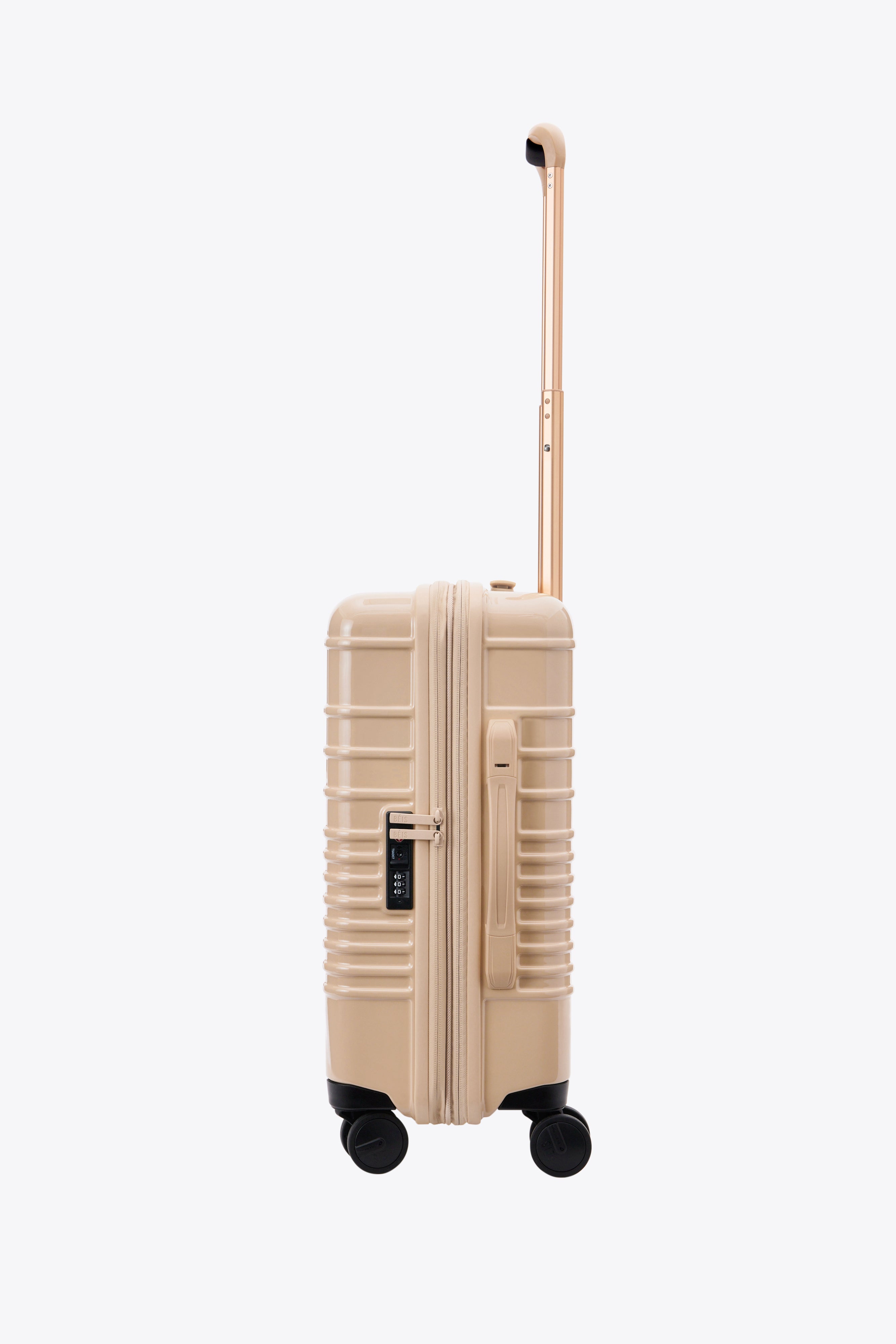BÉIS 'The Carry-On Roller'' in Glossy Beige - High Gloss 21" Carry On ...