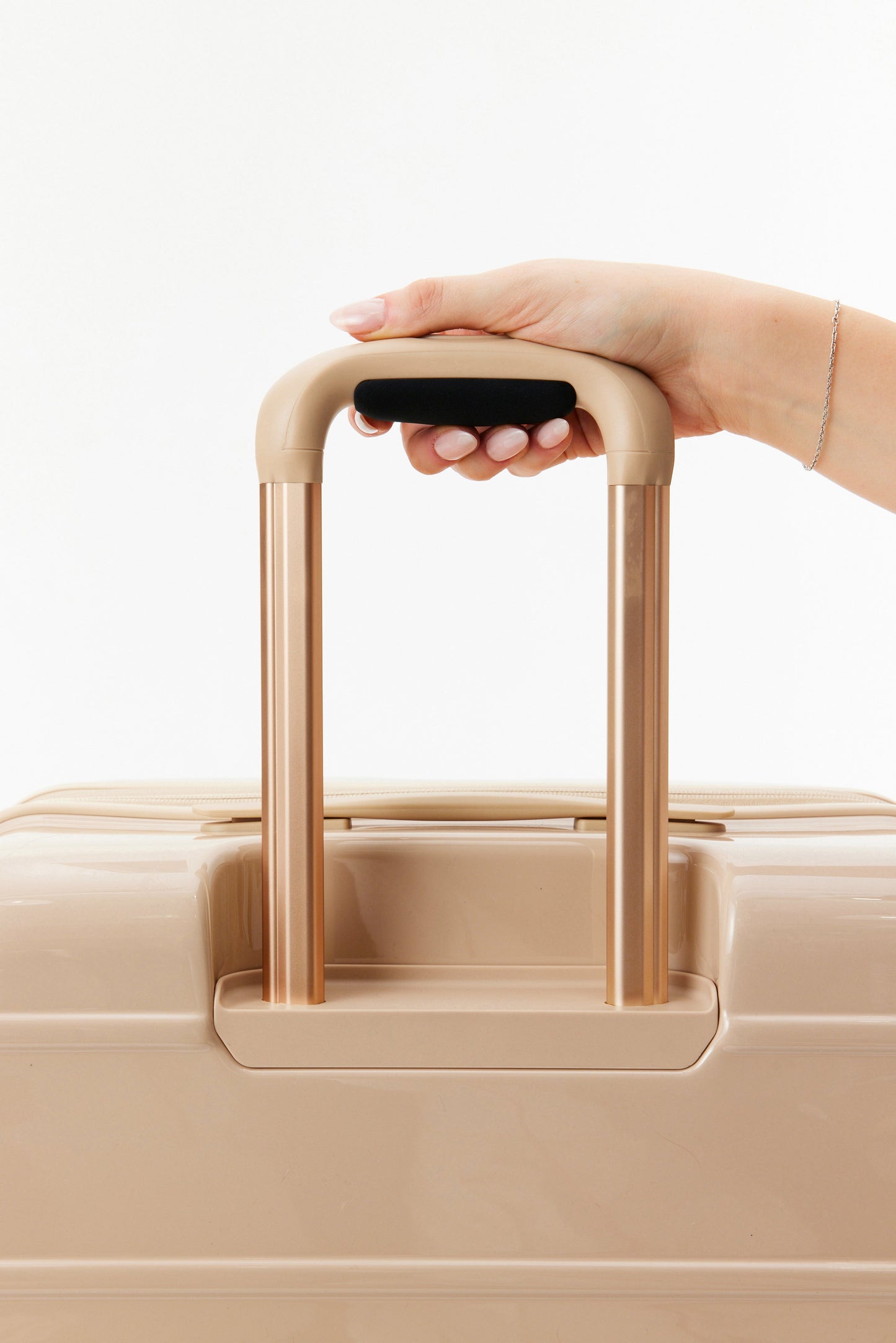 Resale The Carry-On Roller in Glossy Beige