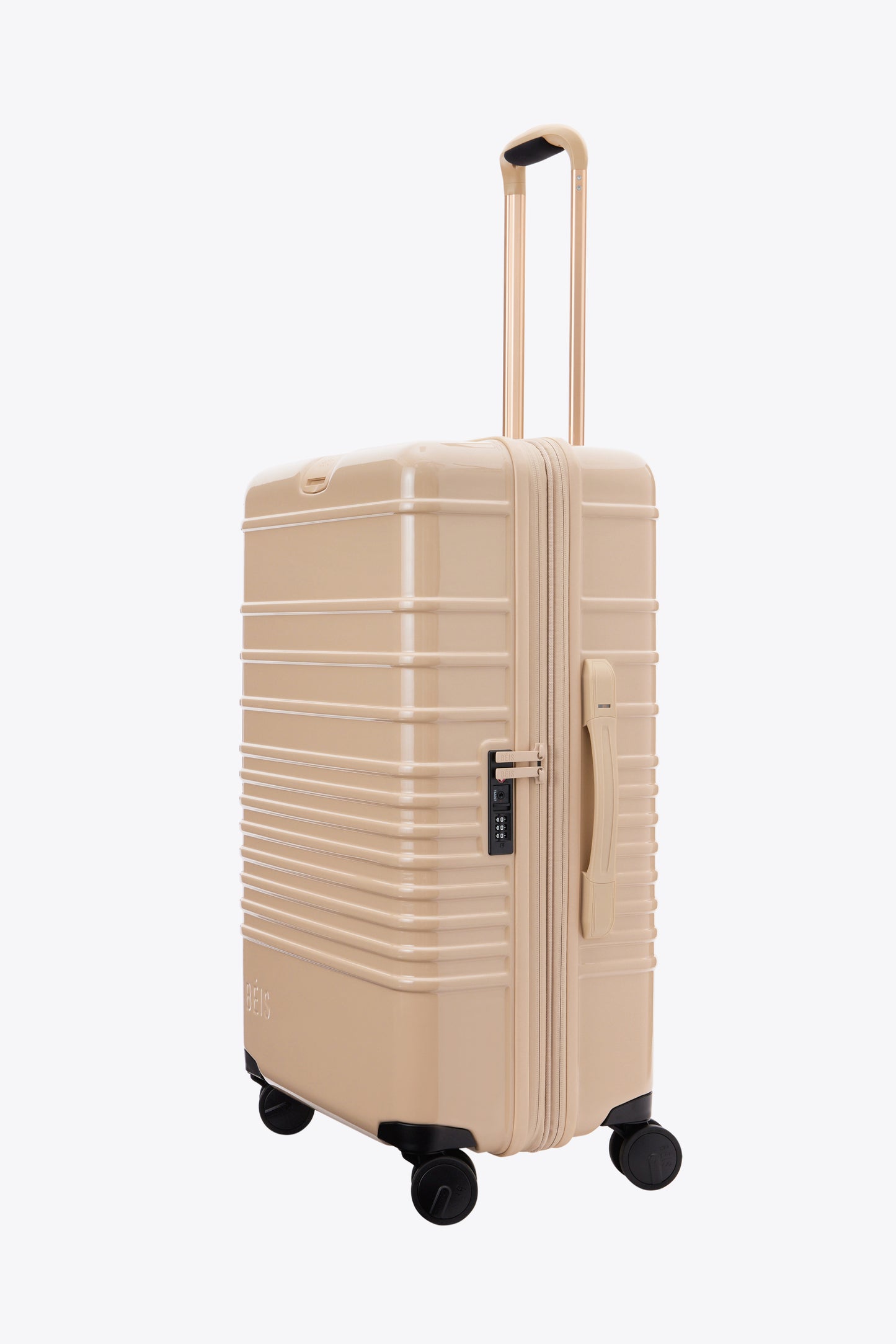 The Medium Check-In Roller in Glossy Beige