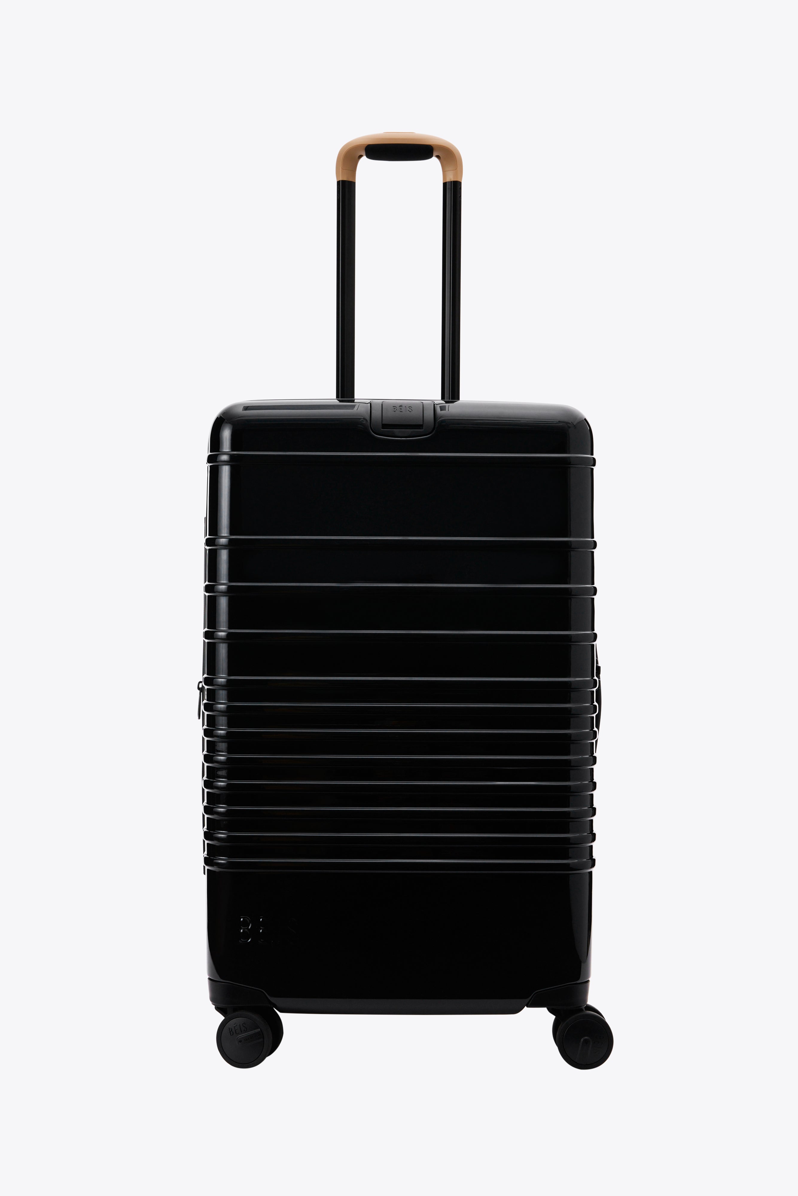BÉIS 'The Medium Check-in Roller'' in Glossy Black - High Gloss Medium Check-in Roller in Black