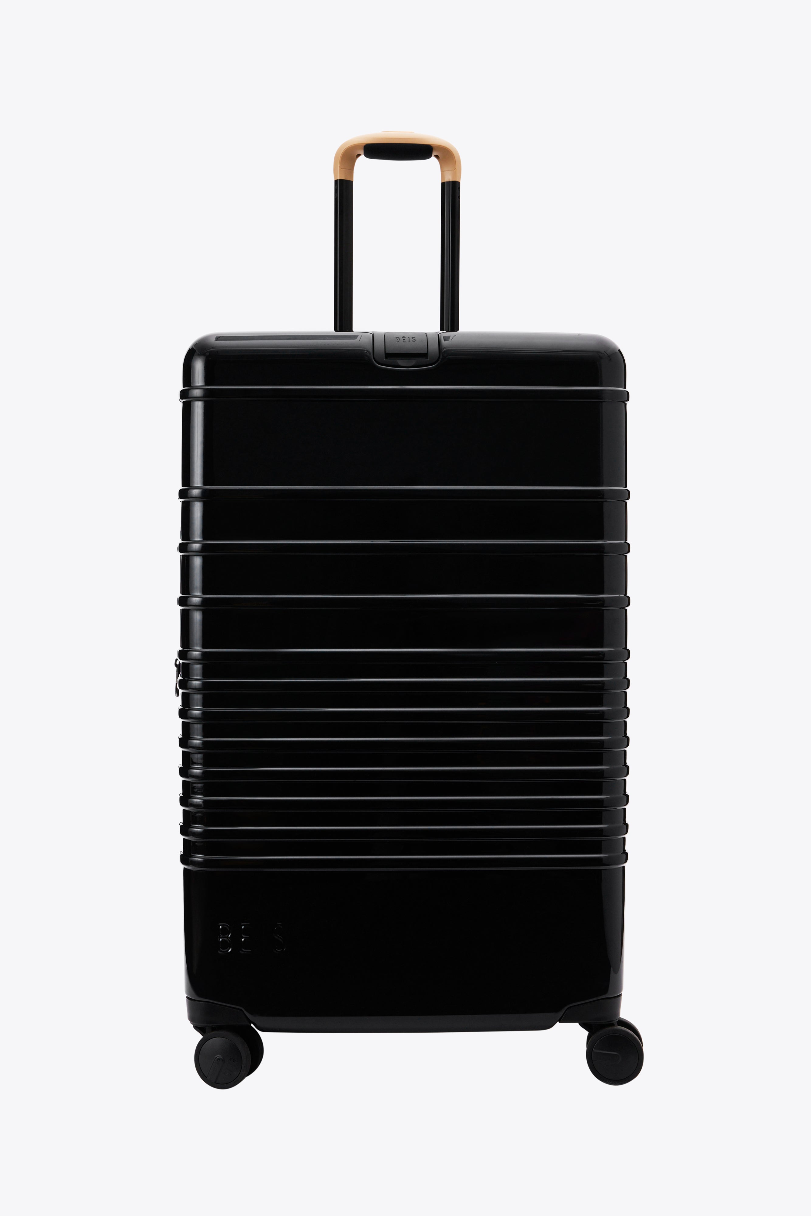 BÉIS 'The Large Check-in Roller'' in Glossy Black - High Gloss 29 Large Check-in Roller in Black