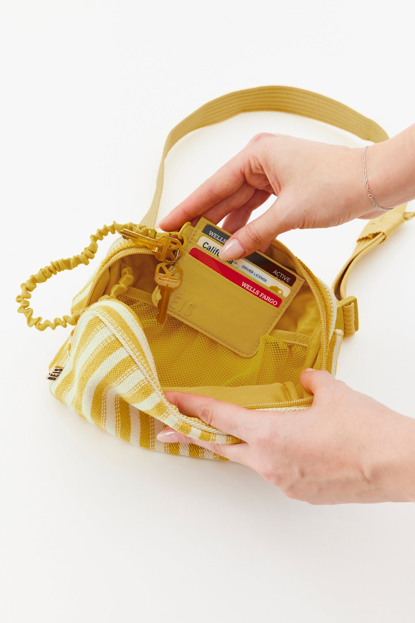 The Belt Bag in Honey Stripe