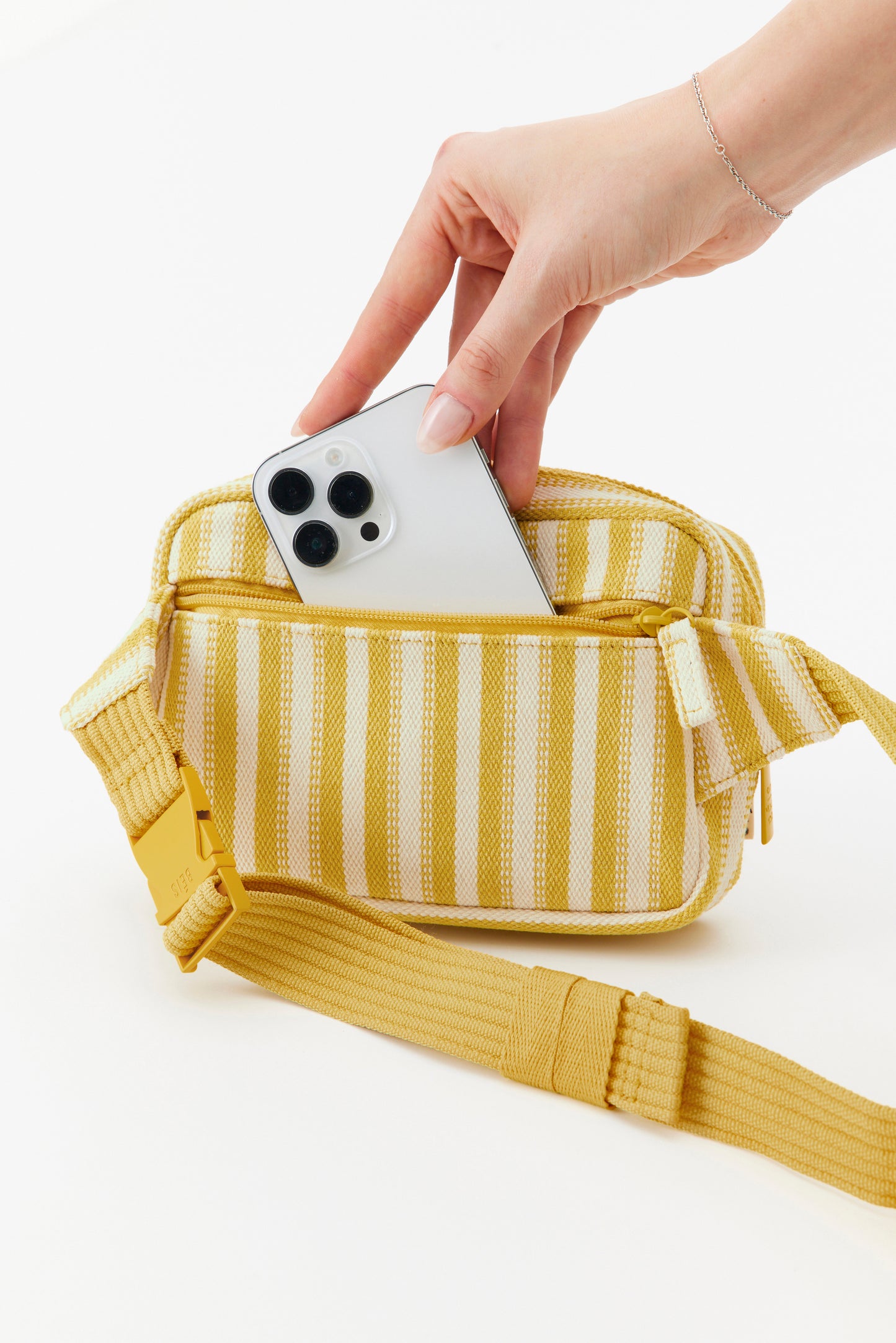 The Belt Bag in Honey Stripe