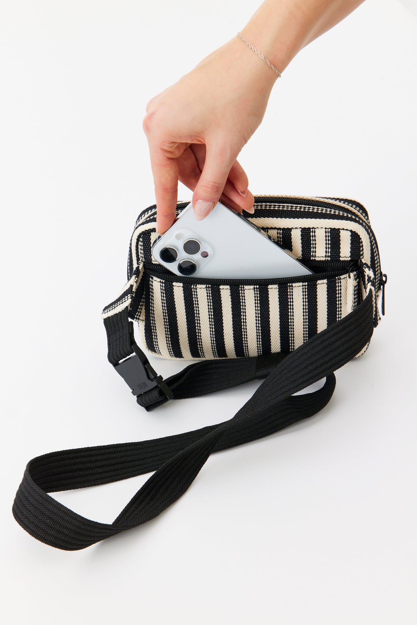 Resale The Belt Bag in Black Stripe