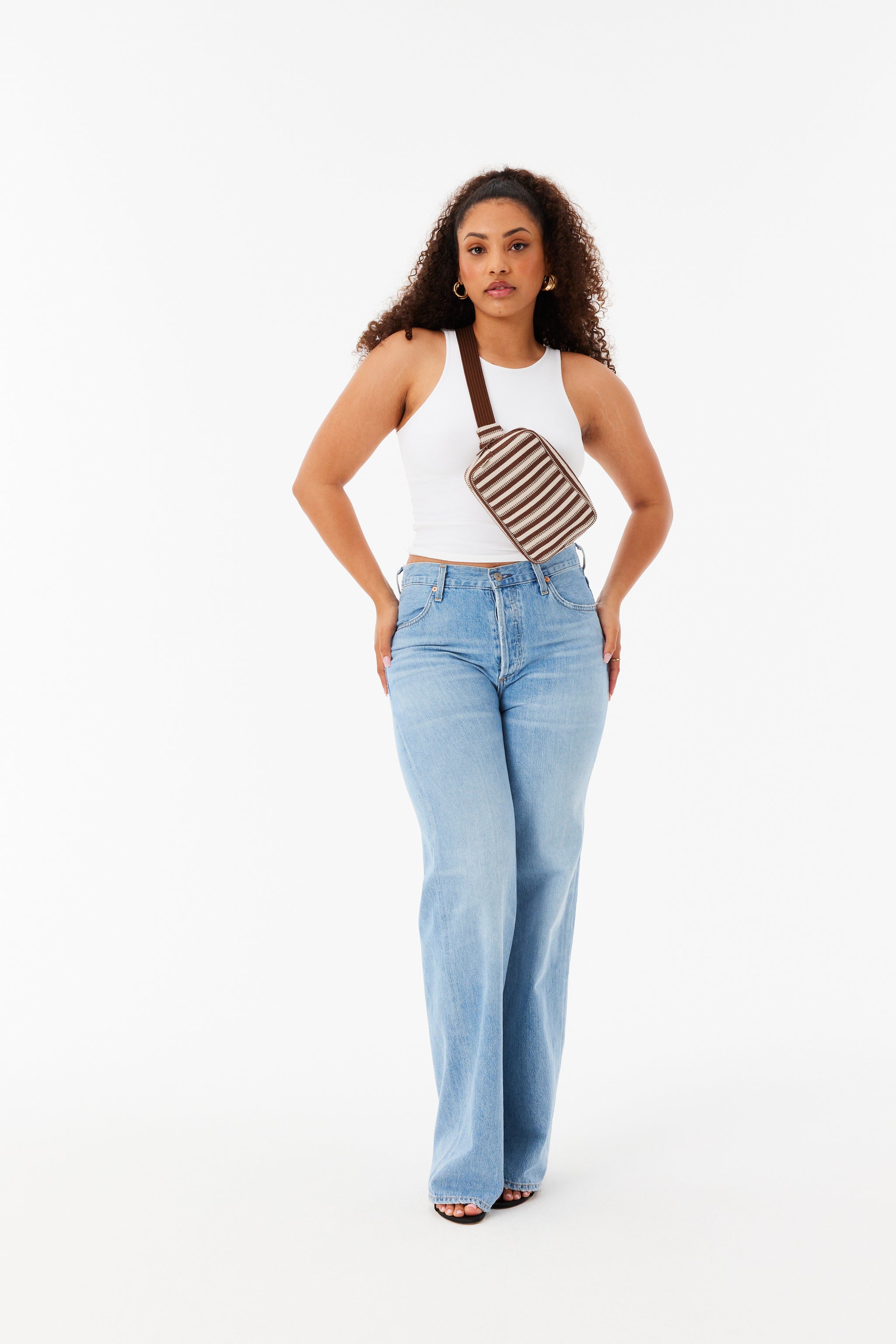 BÉIS 'The Belt Bag' in Maple Stripe - Maple Striped Crossbody Belt Bags ...
