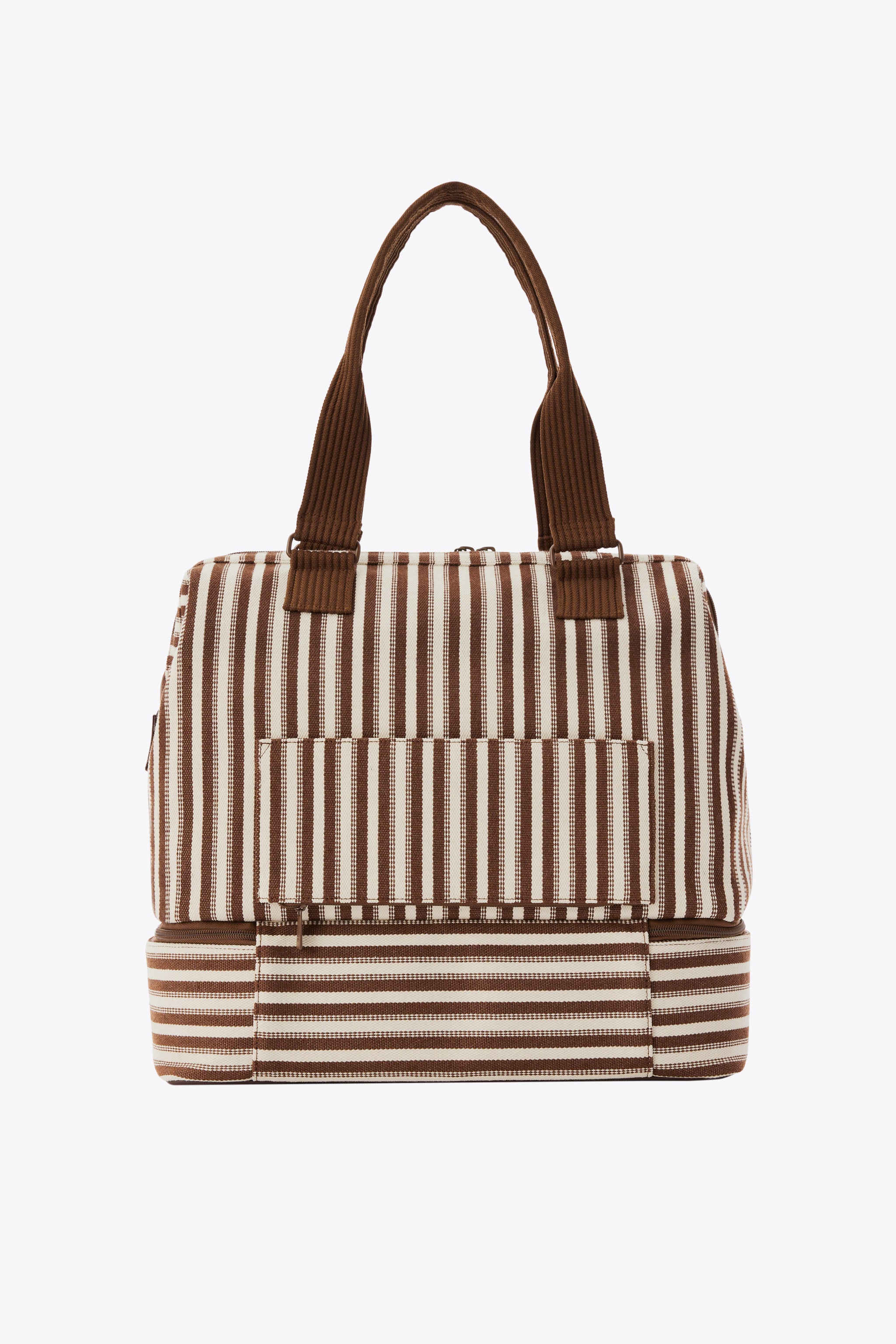 BÉIS 'The Mini Weekender' in Maple Stripe - Maple Striped Small Weekend ...