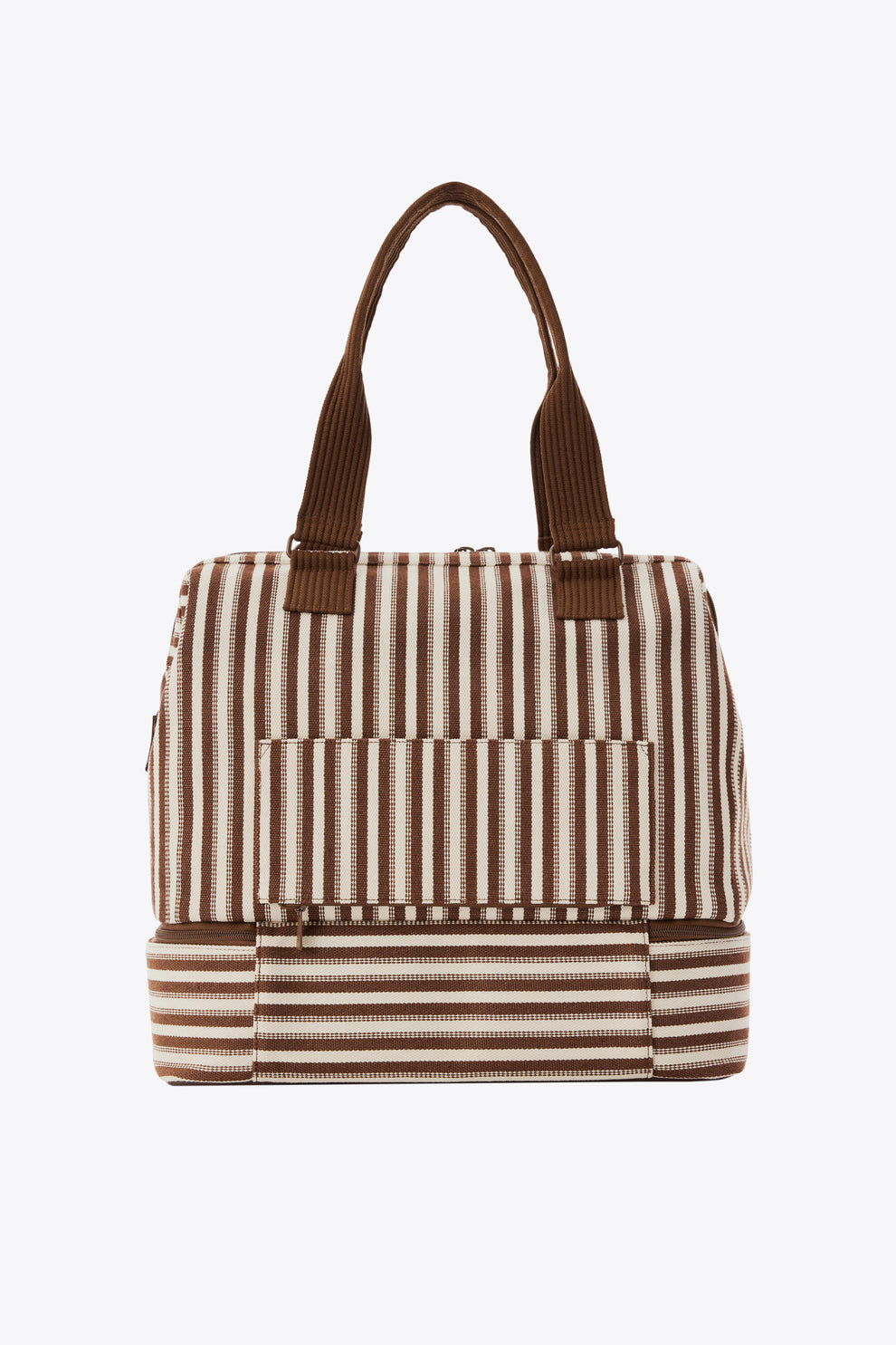 BÉIS 'The Mini Weekender' in Maple Stripe - Maple Striped Small Weekend ...