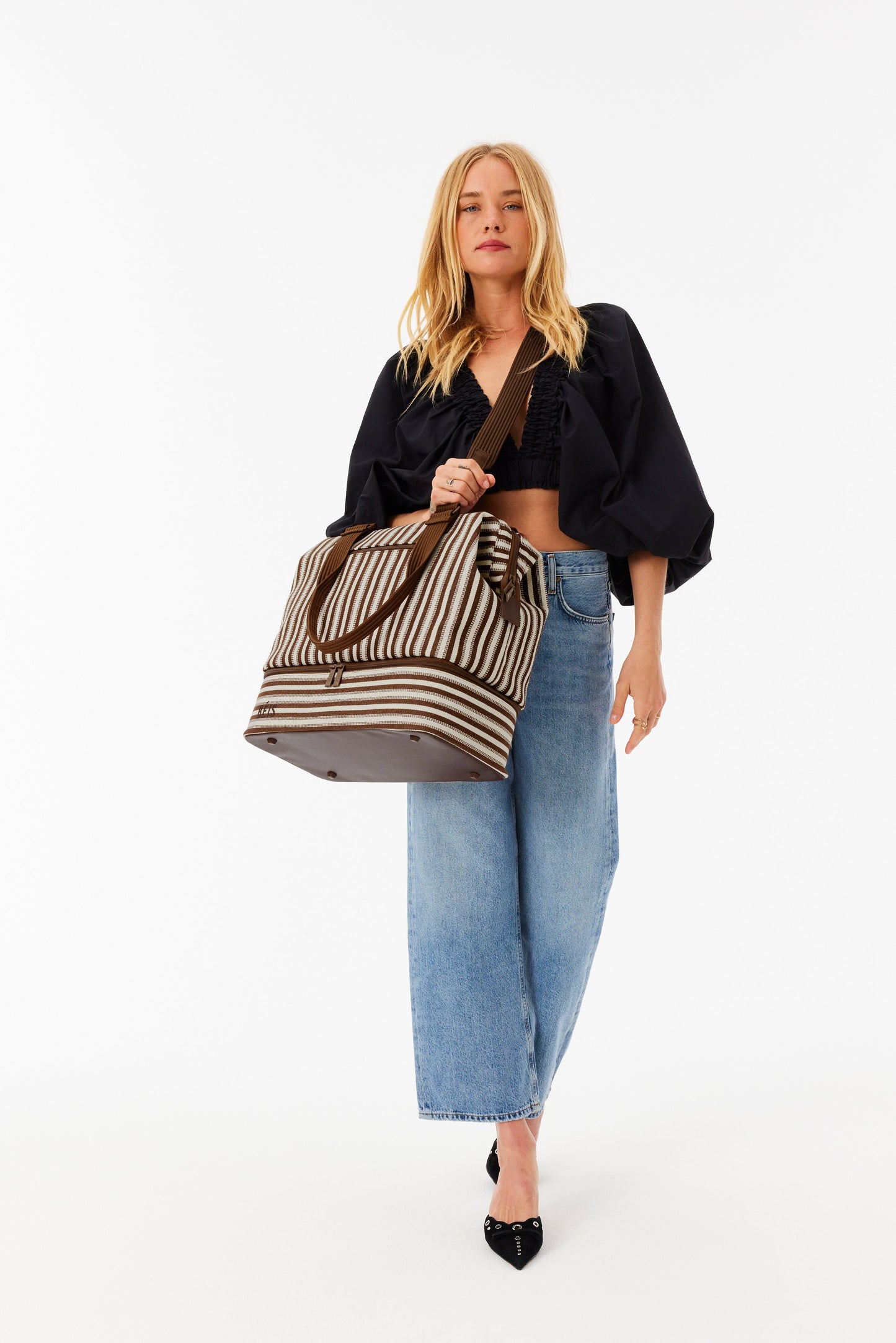 Resale The Mini Weekender in Maple Stripe