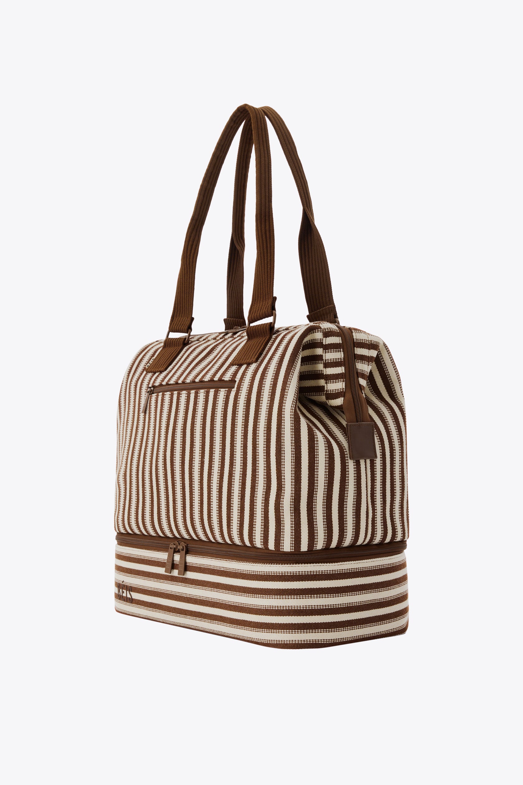 BÉIS 'The Mini Weekender' in Maple Stripe - Maple Striped Small Weekend ...