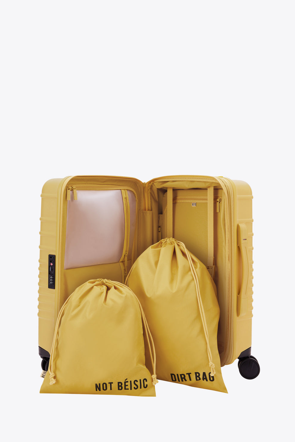 BÉIS 'The Carry-On Roller' in Honey - 21" Carry On Luggage & Carry On ...
