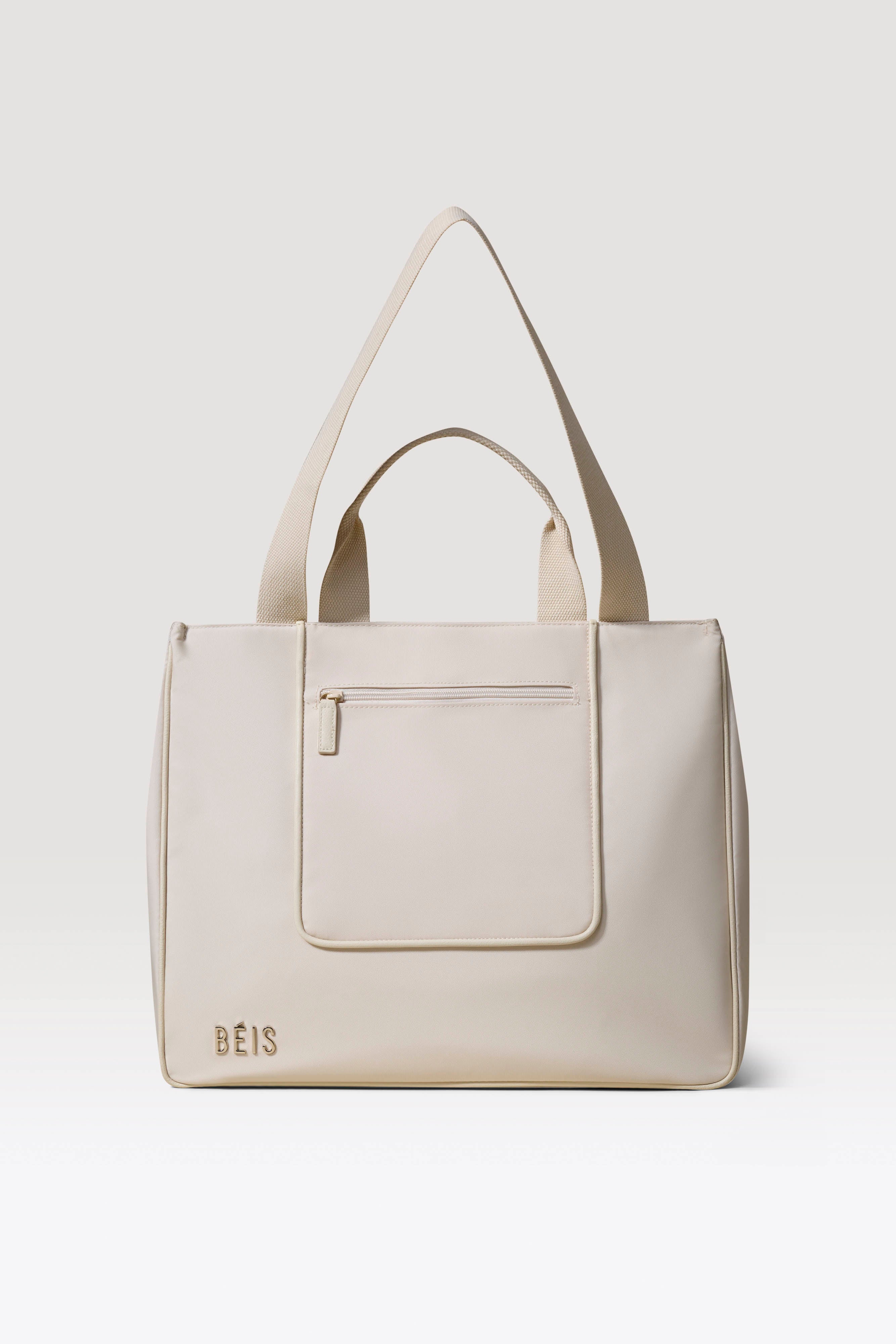 BÉIS 'The East To West Tote' in Beige - Recycled Travel Tote Bag
