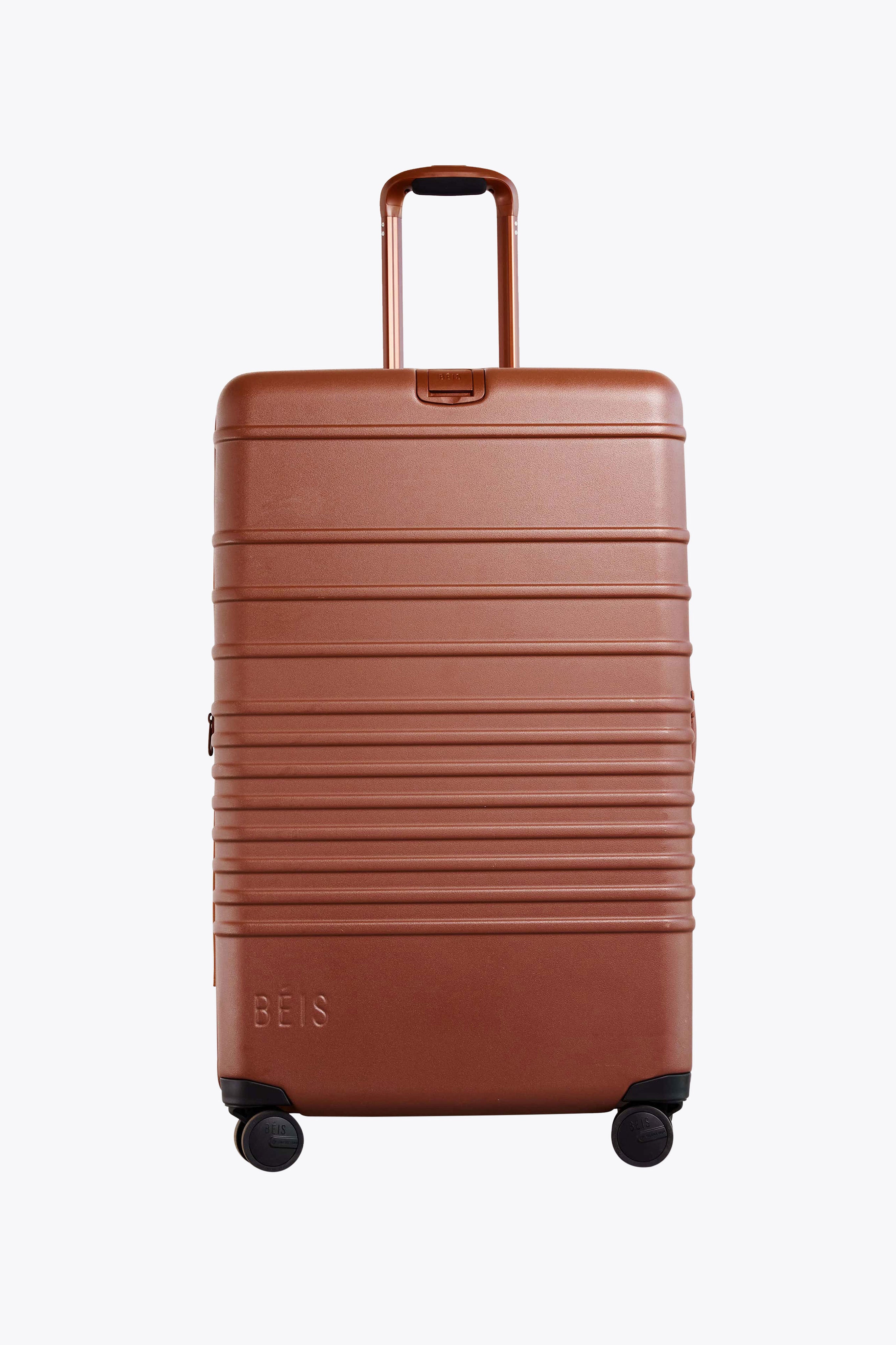 BÉIS 'The Large Check-In Roller' in Maple - Brown 29 inch Checked Suitcase & Check in Luggage