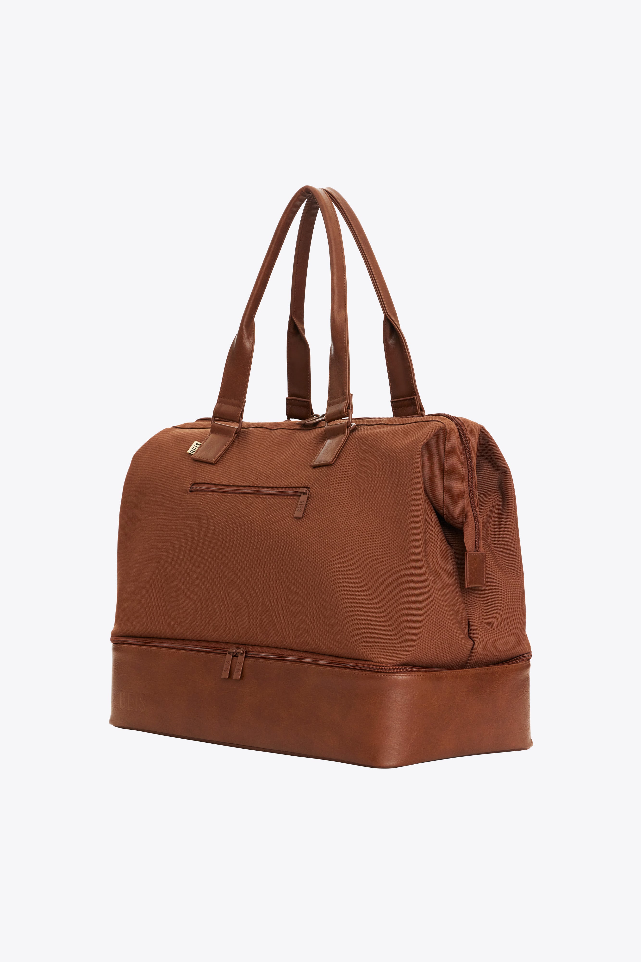 BÉIS 'The Weekender' in Maple - Brown Weekend Bag & Overnight Travel Bag
