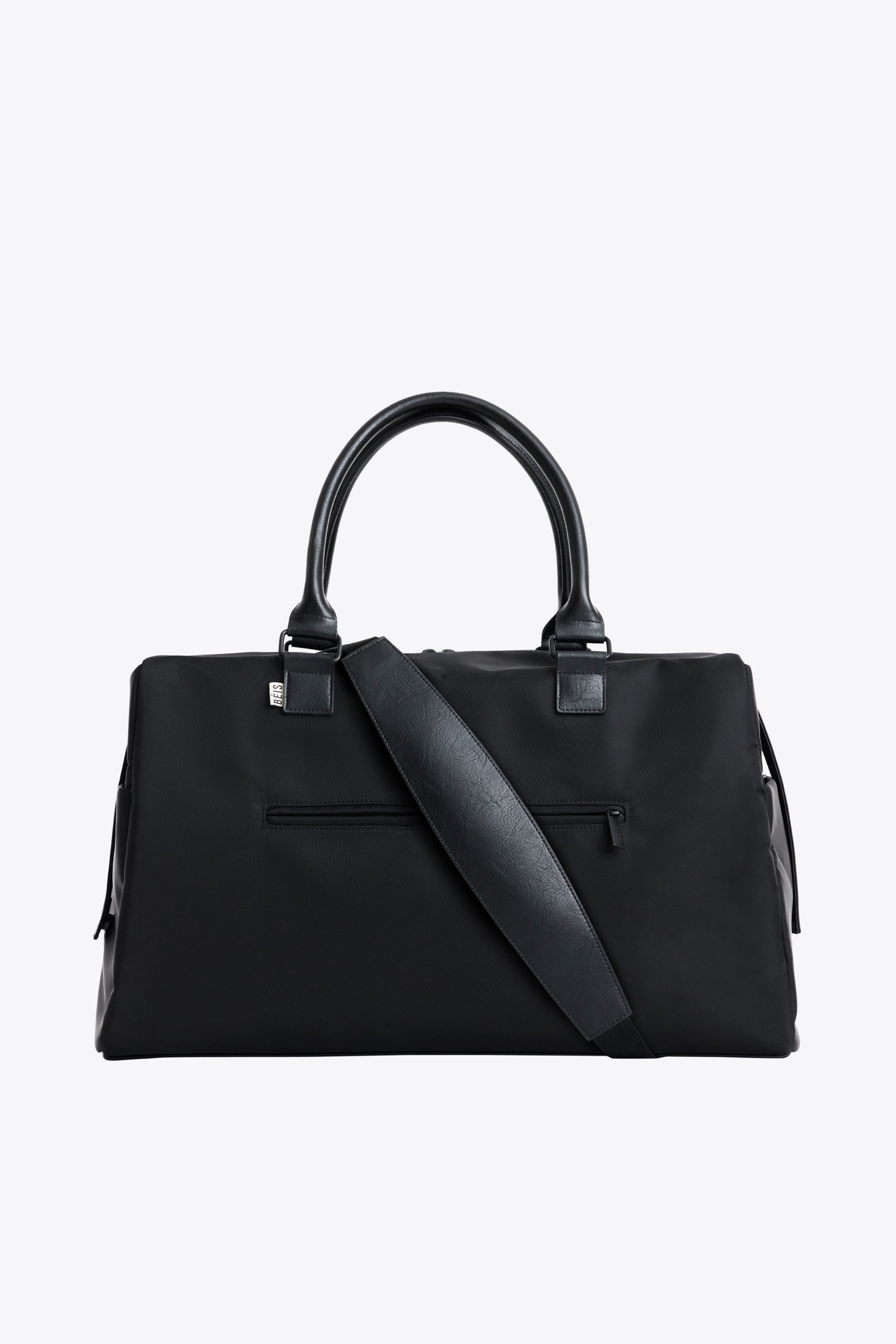 BEIS The Commuter Duffle In Black Black Duffle Bag Overnight Bag