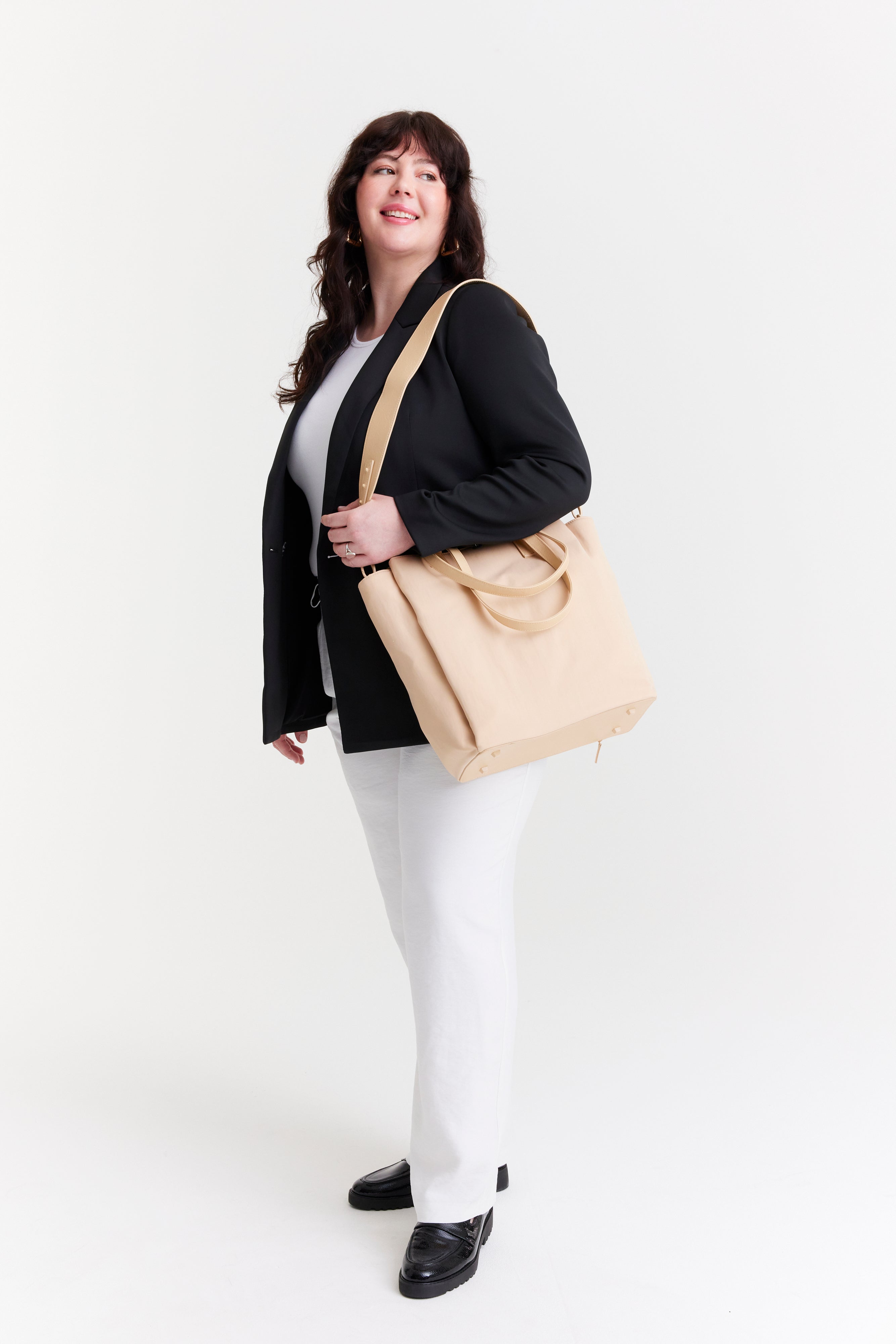 BEIS The Commuter Tote in Beige