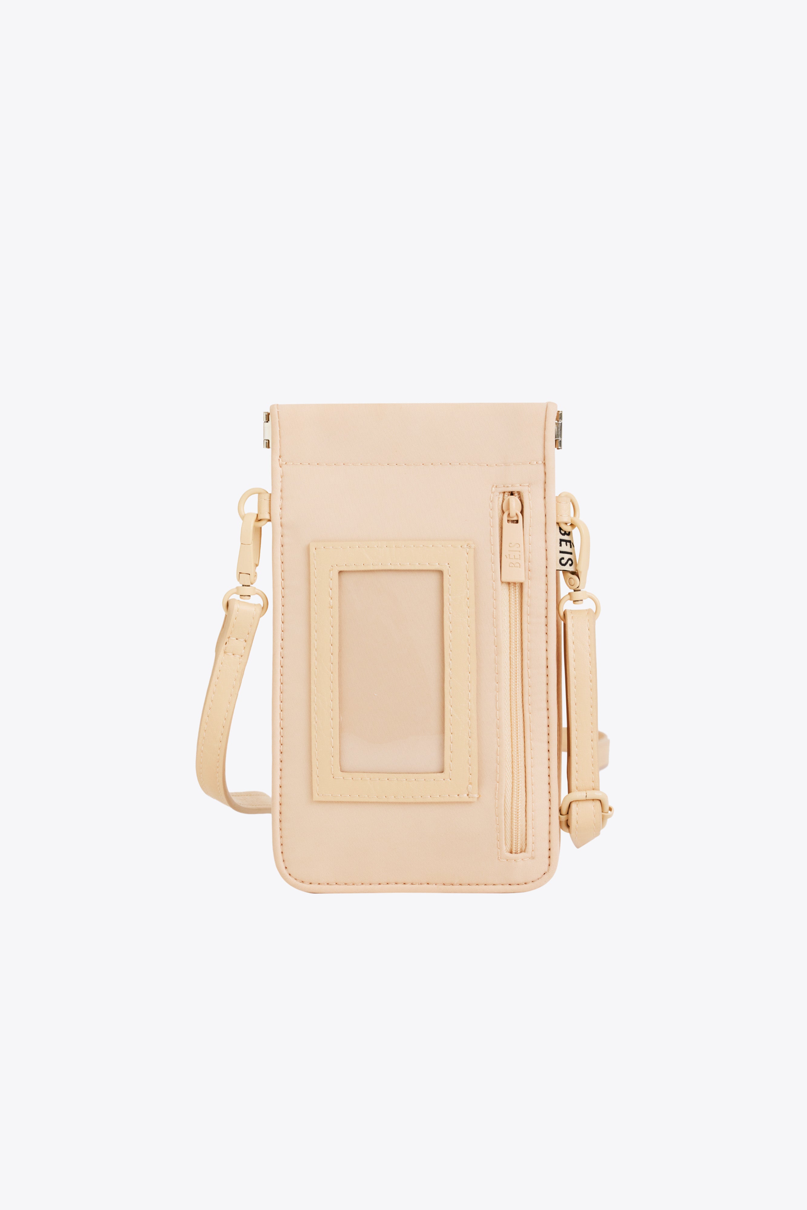 B IS The ID Crossbody Bag In Beige Crossbody Bag With ID Pocket