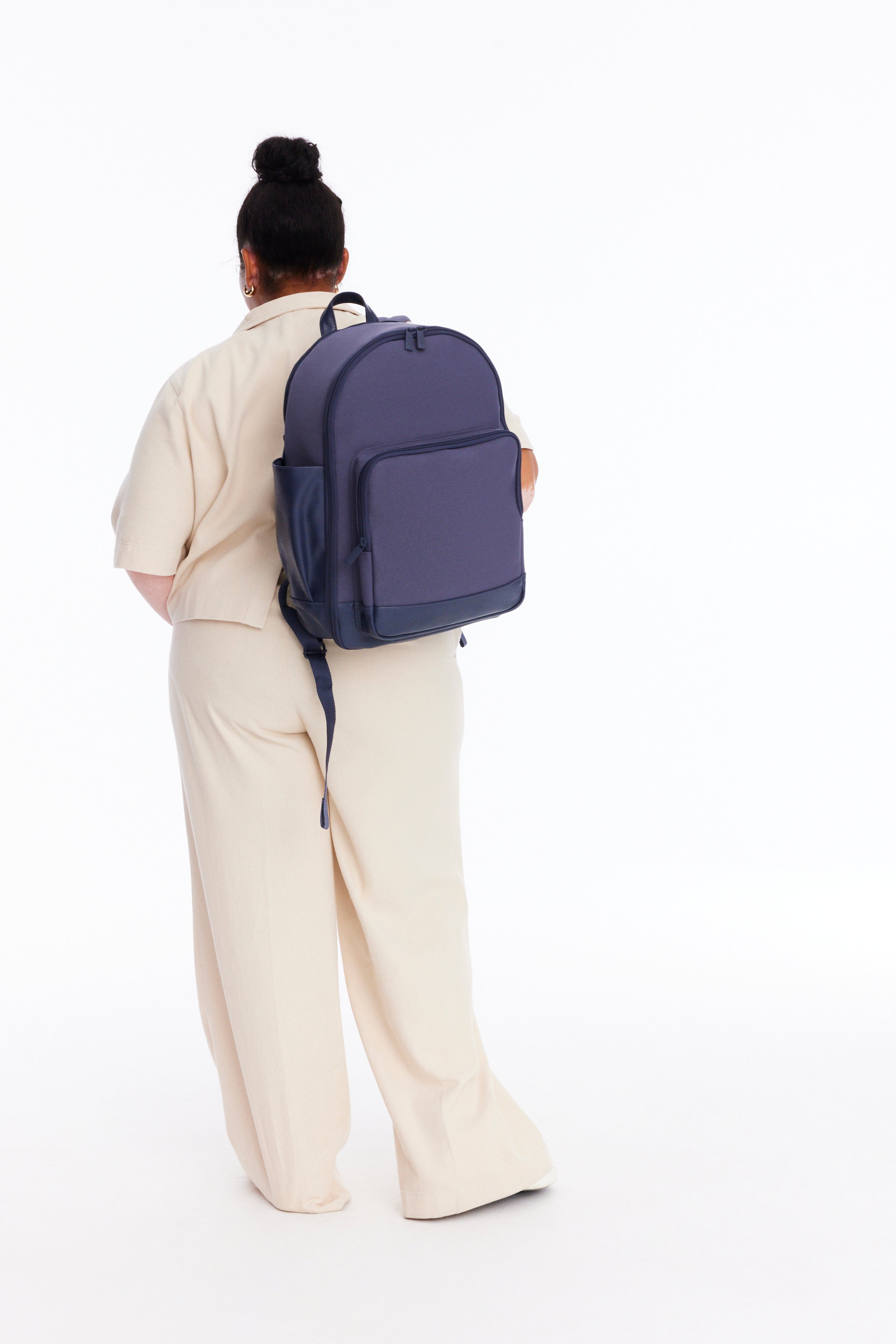 B IS The Backpack in Navy Blue Laptop Backpack For Work Travel