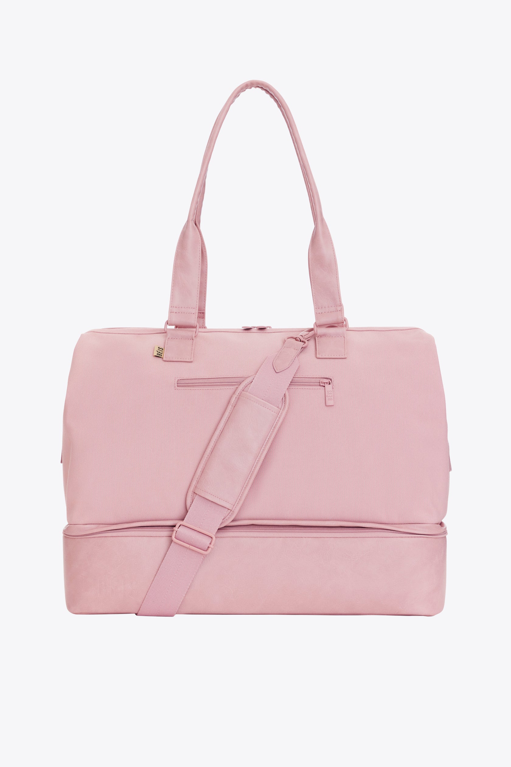 BÉIS 'The Convertible Weekender' in Atlas Pink - Pink Weekender Bag ...