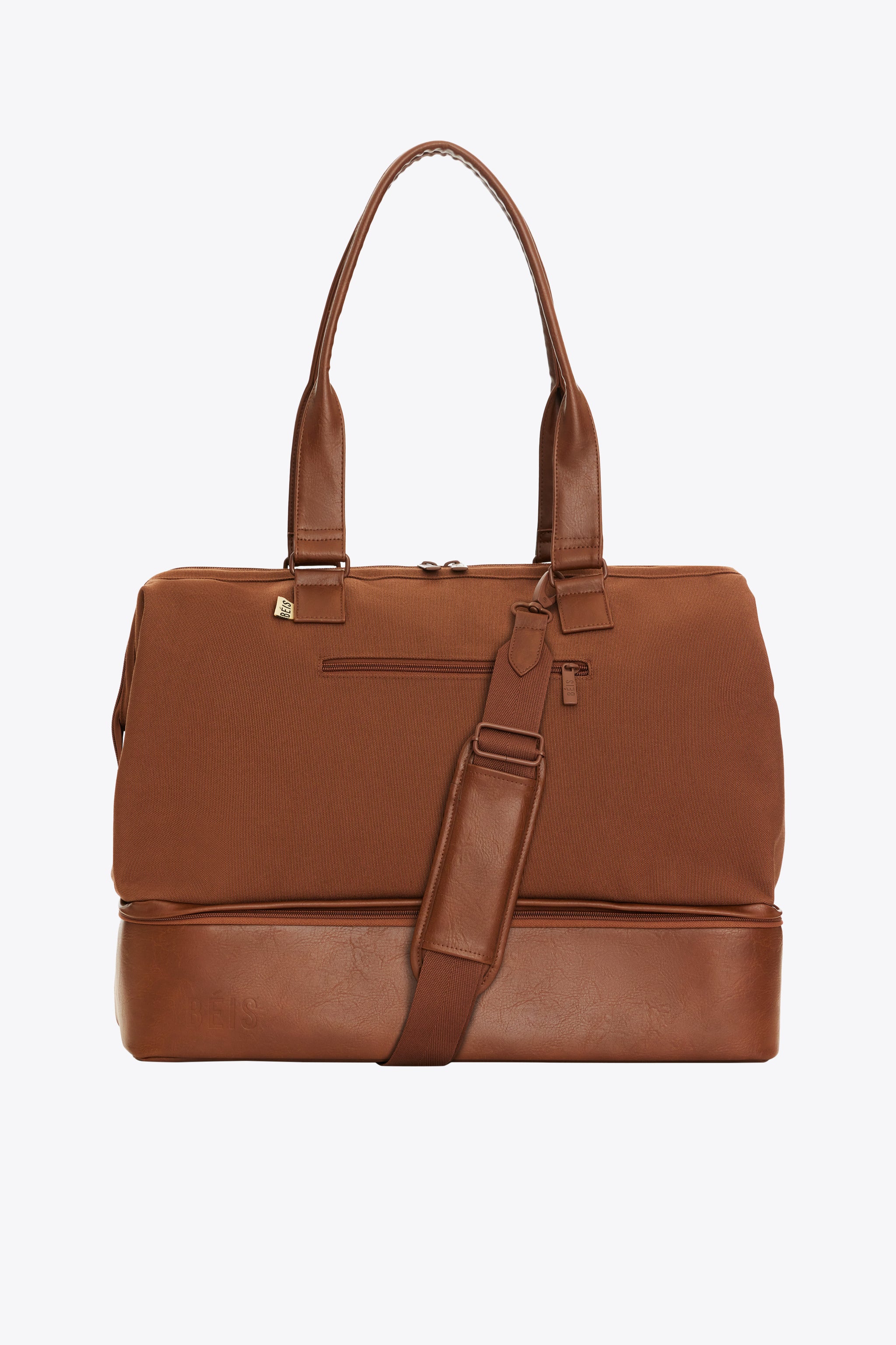 BÉIS 'The Convertible Weekender' in Maple - Brown Travel Duffle Bag ...