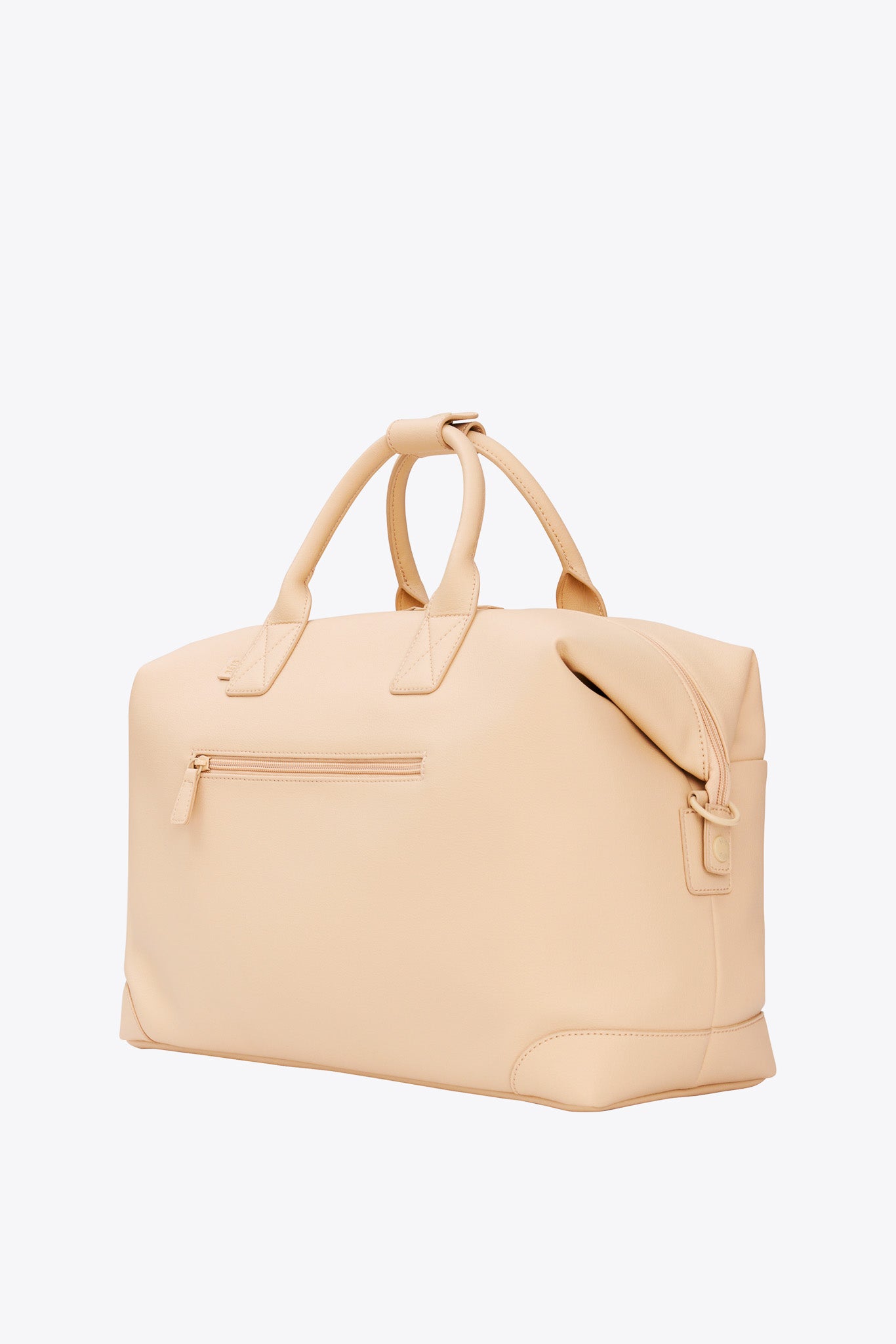 BÉIS 'The Premium Duffle' in Beige - Beige Vegan Leather Duffle