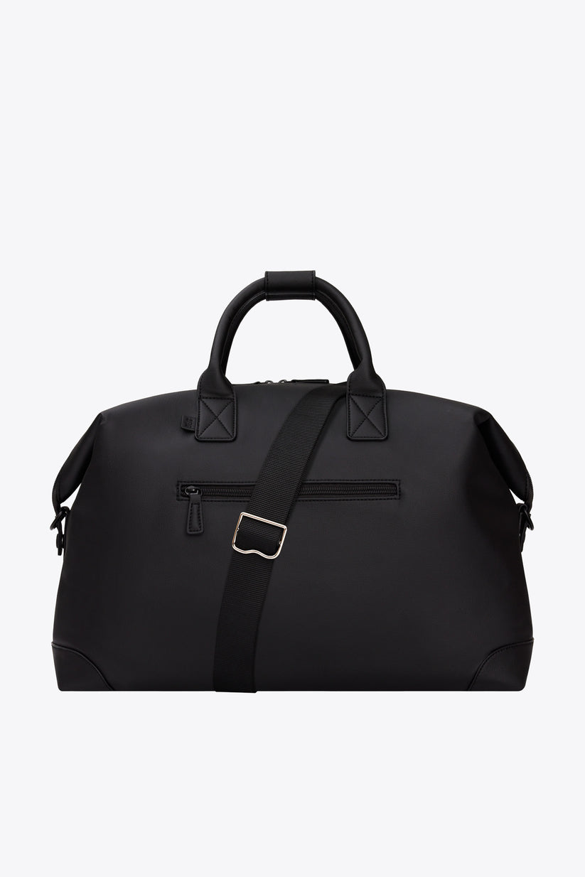 BÉIS 'The Premium Duffle' in Black - Black Vegan Leather Duffle Bag ...