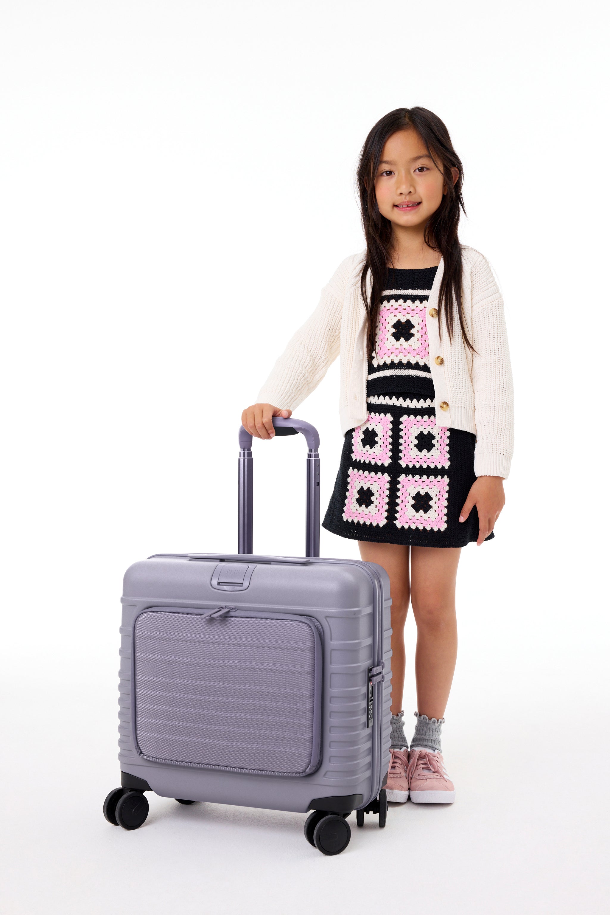 BÉIS 'The Mini Roller' in Lavender - Small Kids Carry-On Rolling ...