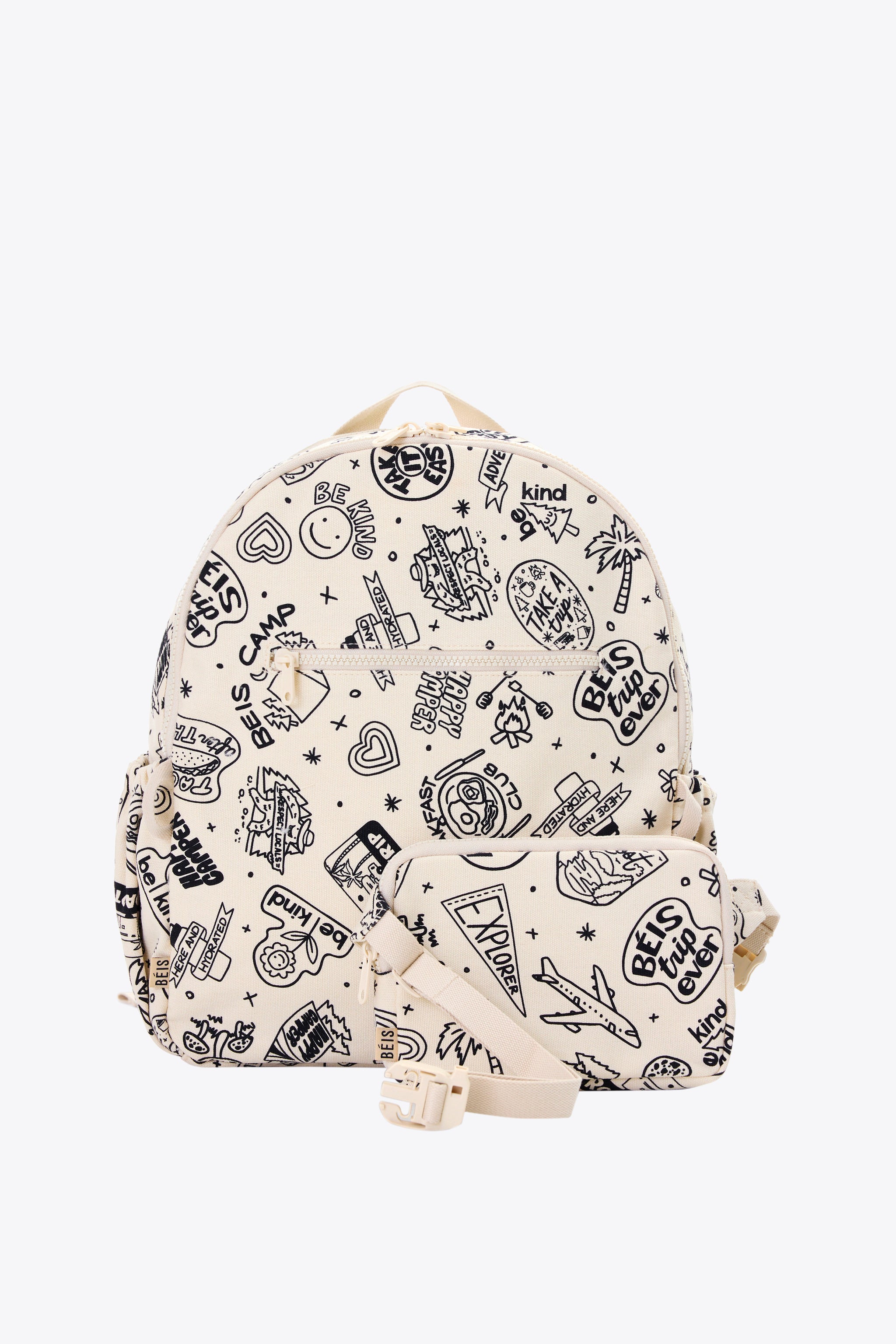 BÉIS 'The Kids Backpack' in Doodle Print - Kids Backpack for Travel ...