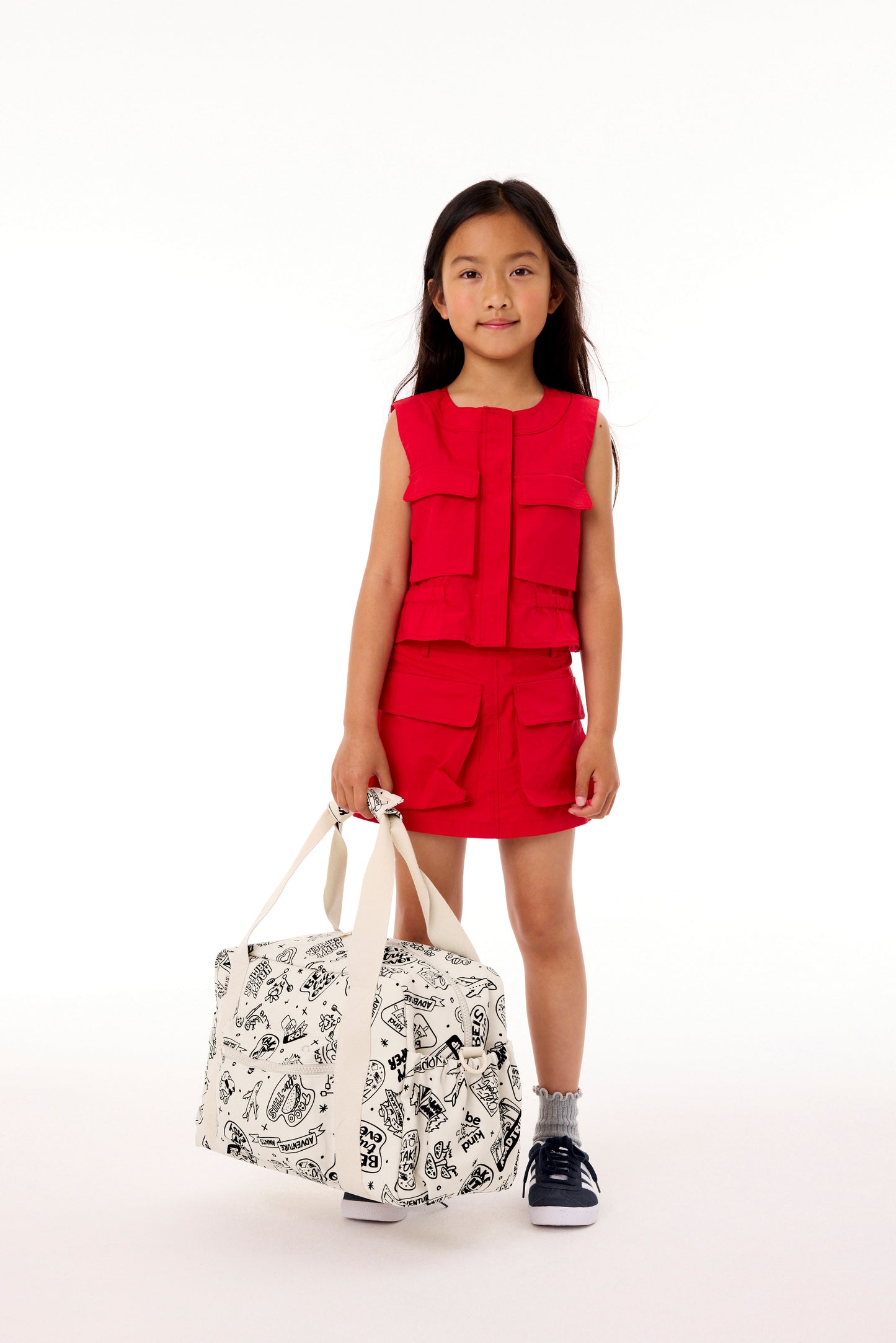 The Kids Duffle in Doodle Print