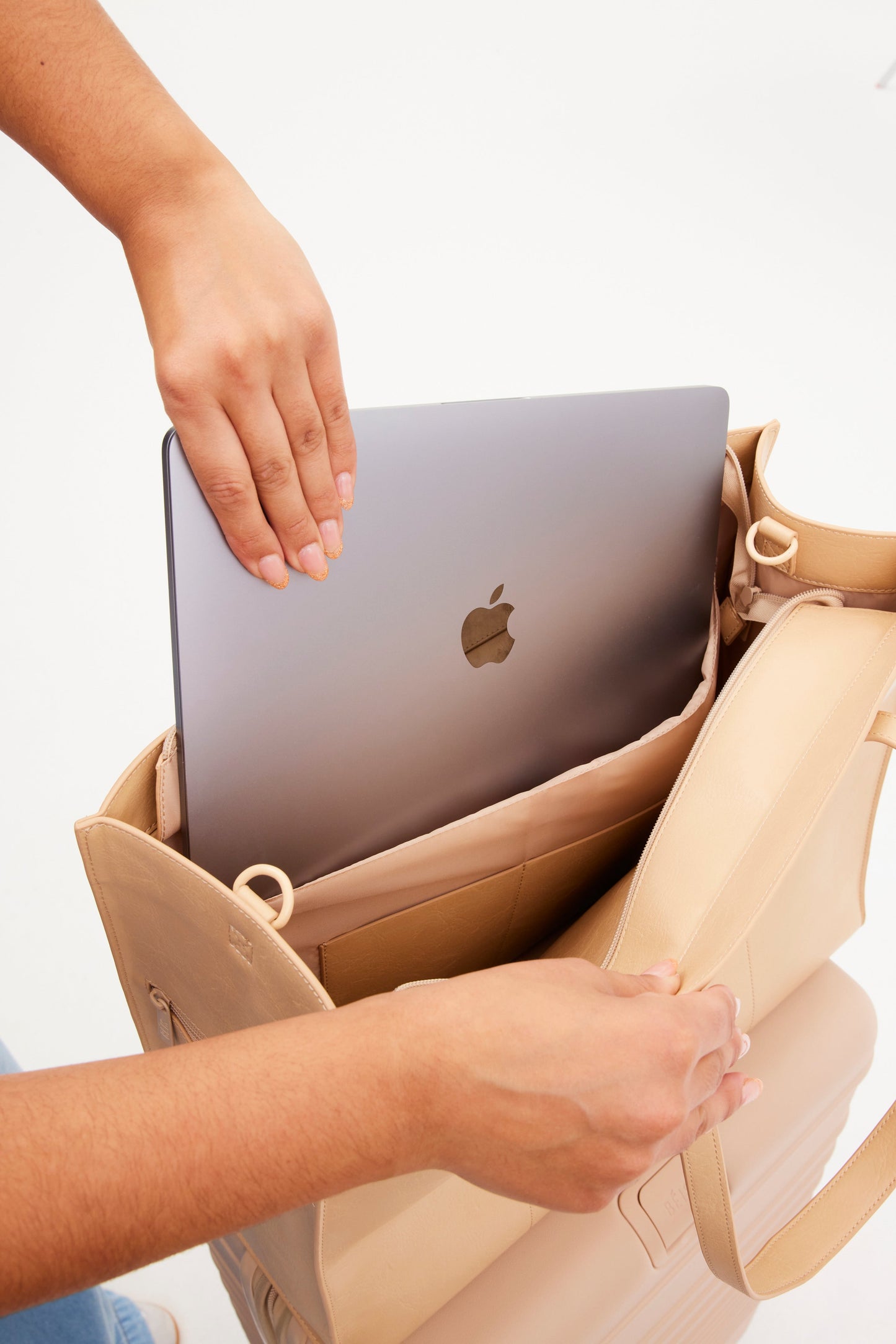 Resale The Large Work Tote in Beige