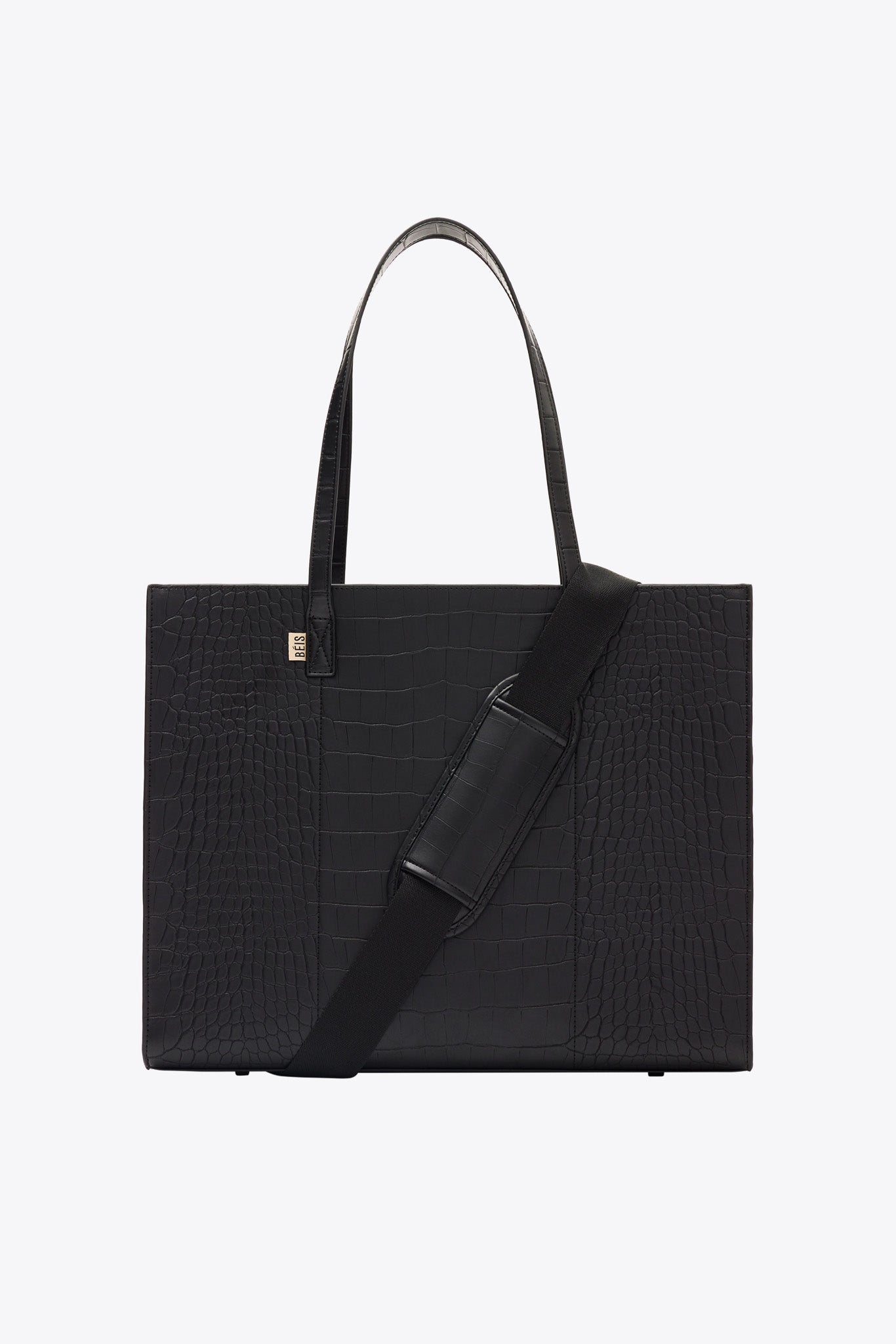 Resale The Large Work Tote in Black Croc