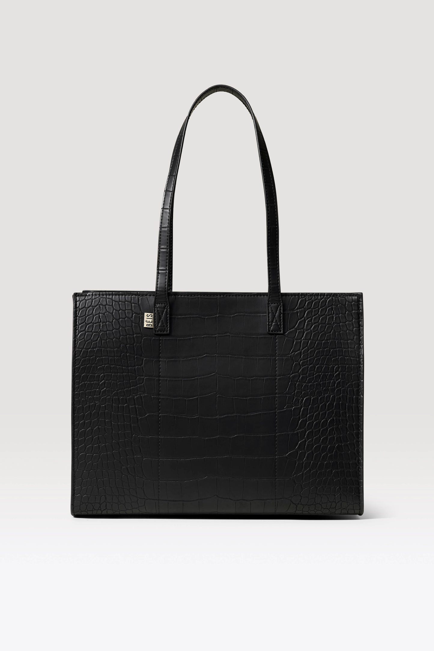The Work Tote in Black Croc